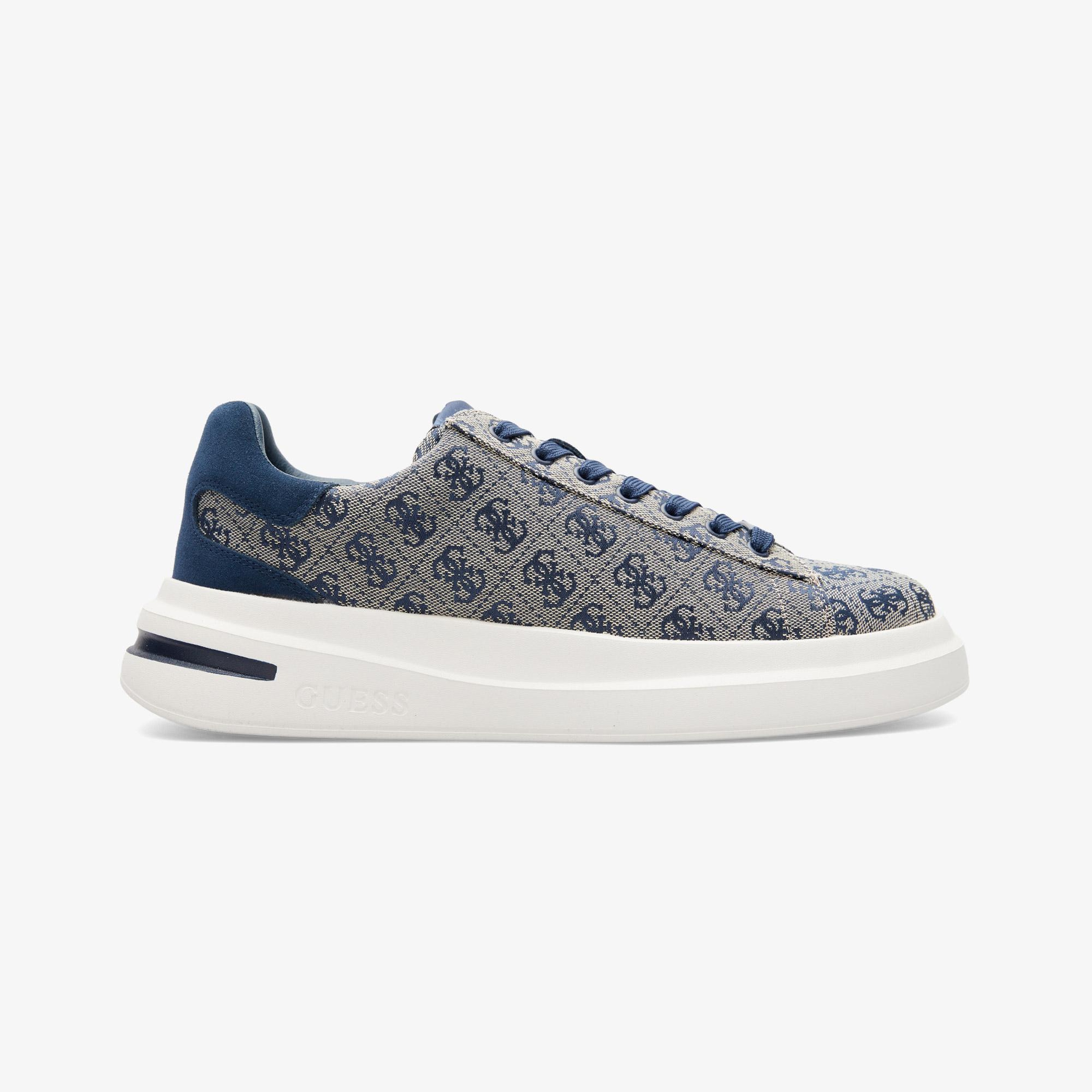 Guess Elba Deri Erkek Mavi Sneaker