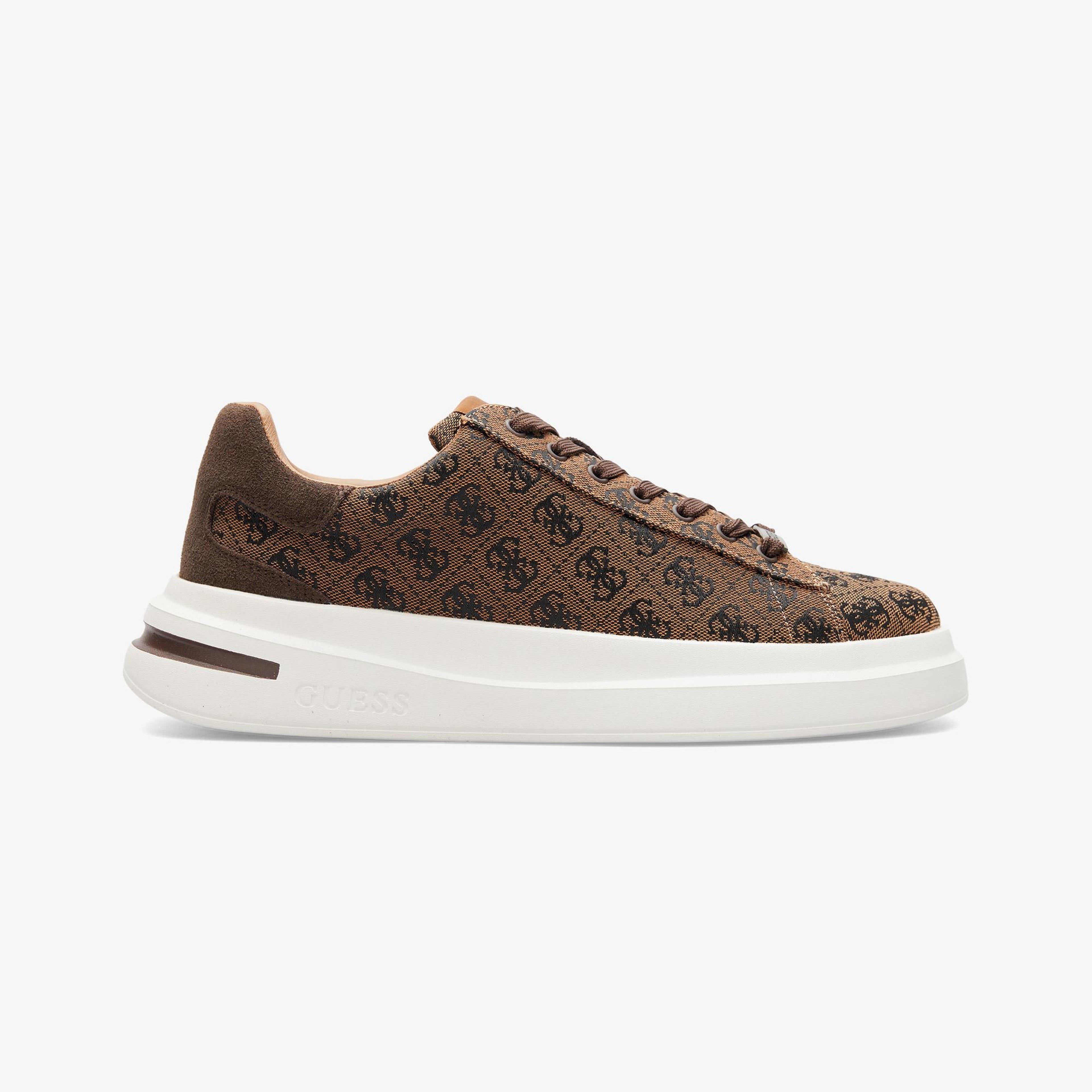 Guess Elba Deri Erkek Kahverengi Sneaker