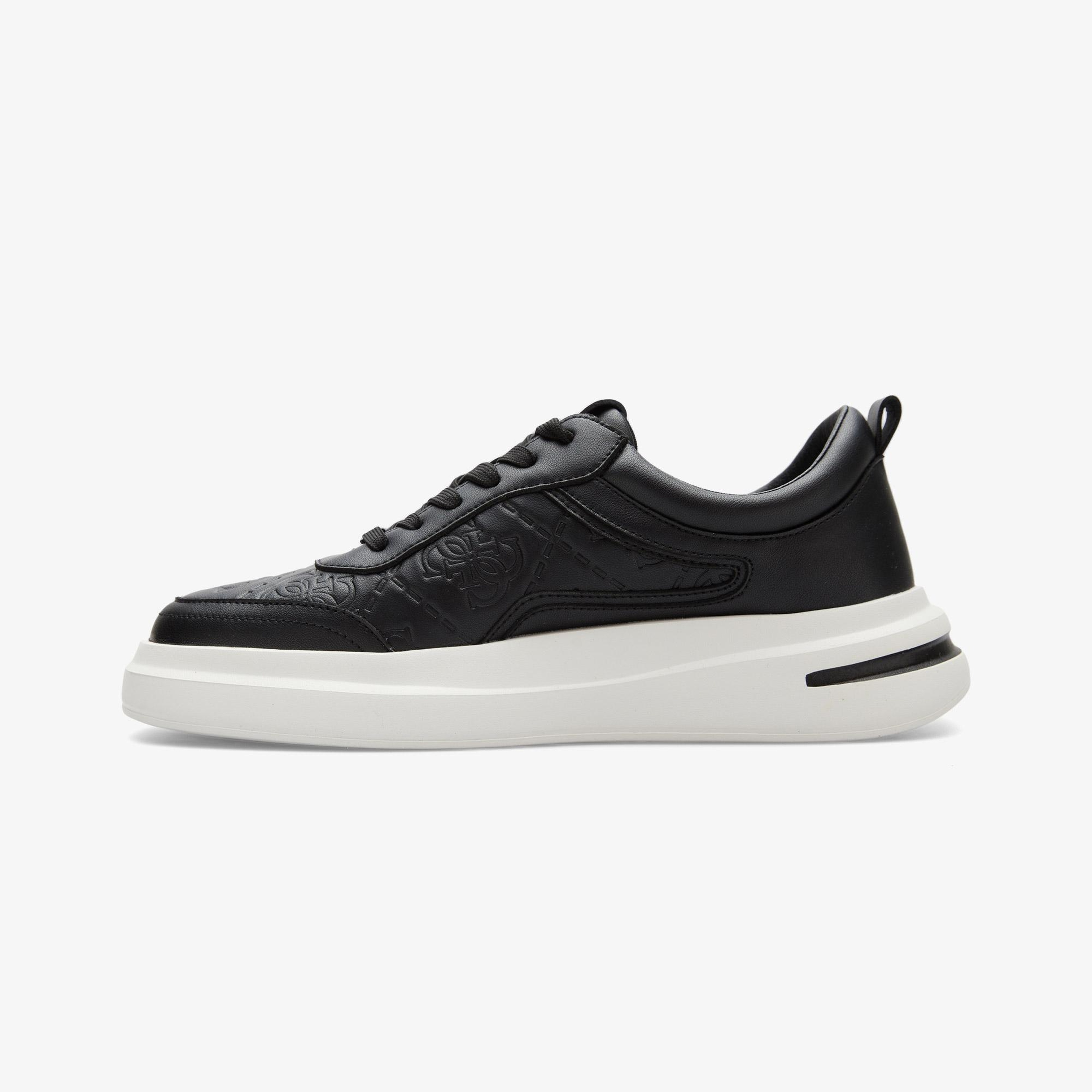 Guess Elba Deri Erkek Siyah Sneaker