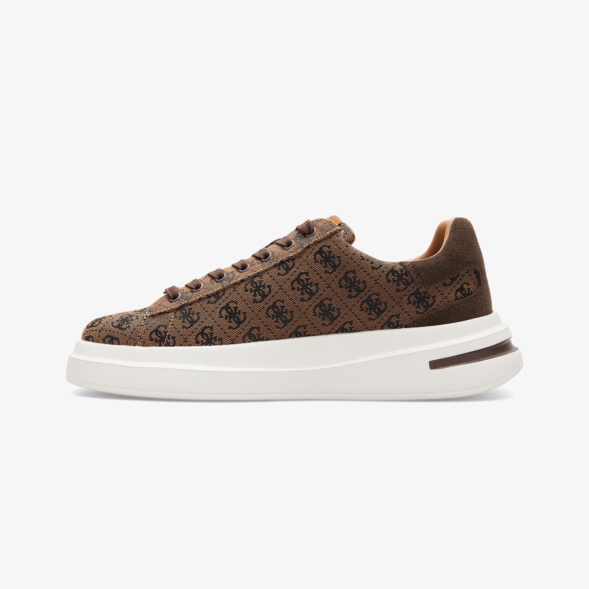Guess Elba Deri Erkek Kahverengi Sneaker