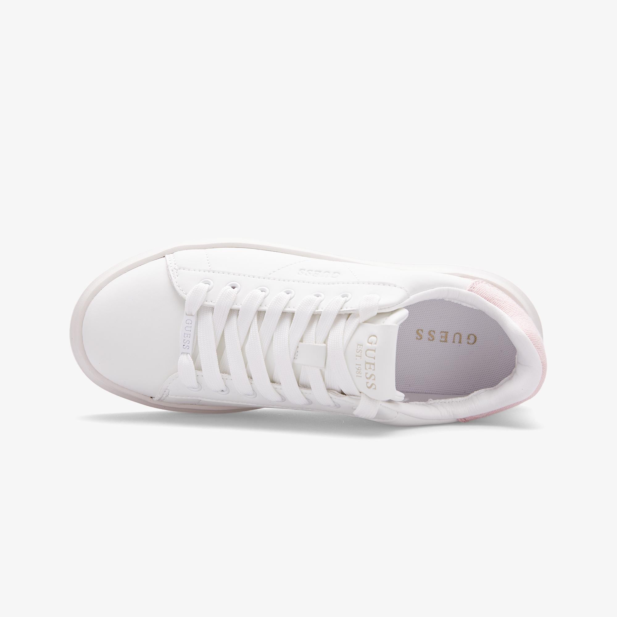 Guess Elbina Deri Kadın Pembe Sneaker