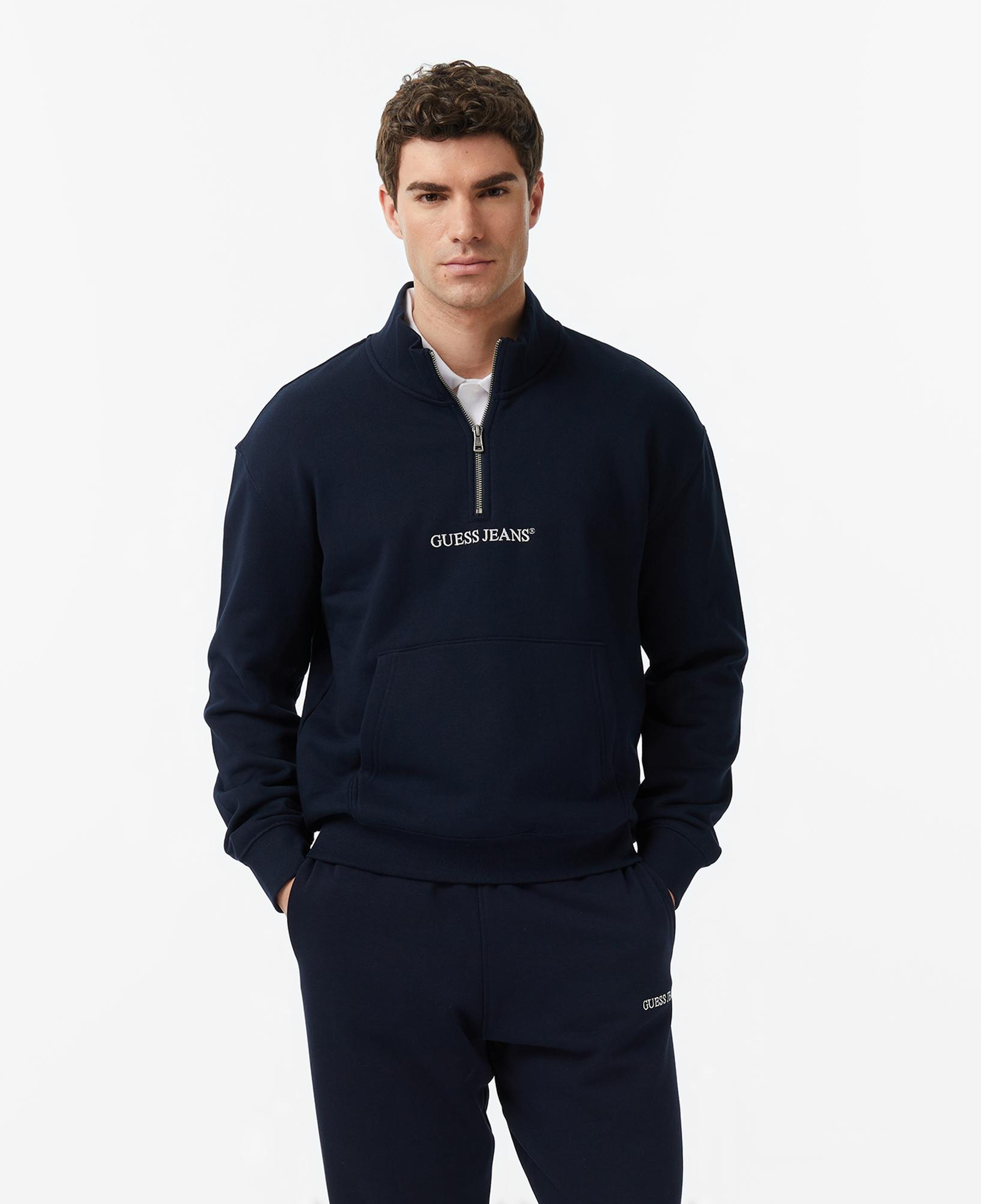Guess Jeans Iconic Erkek Lacivert Sweatshirt