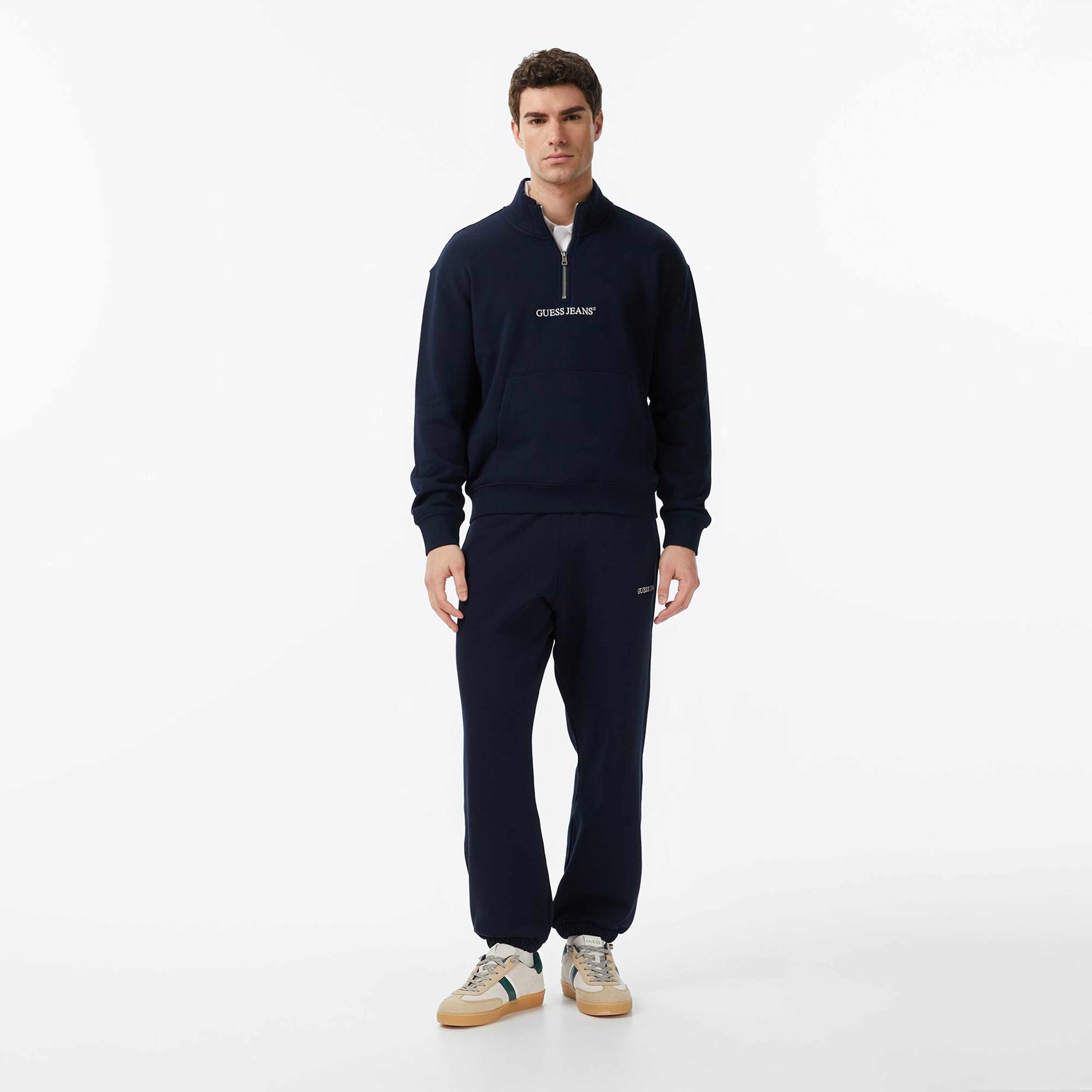 Guess Jeans Iconic Erkek Lacivert Sweatshirt