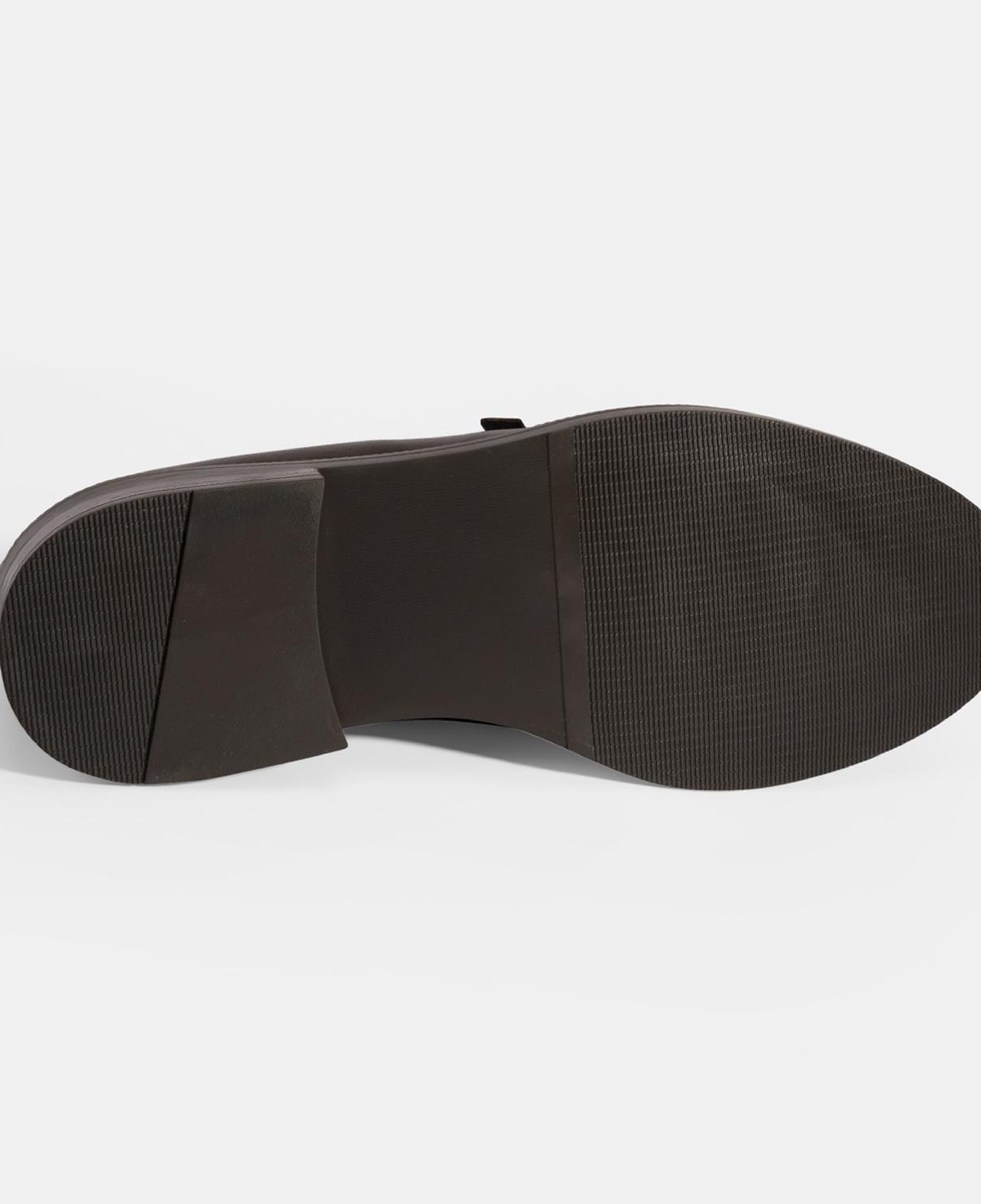 Kadın Kahve Metal Toka Detaylı Deri Loafer