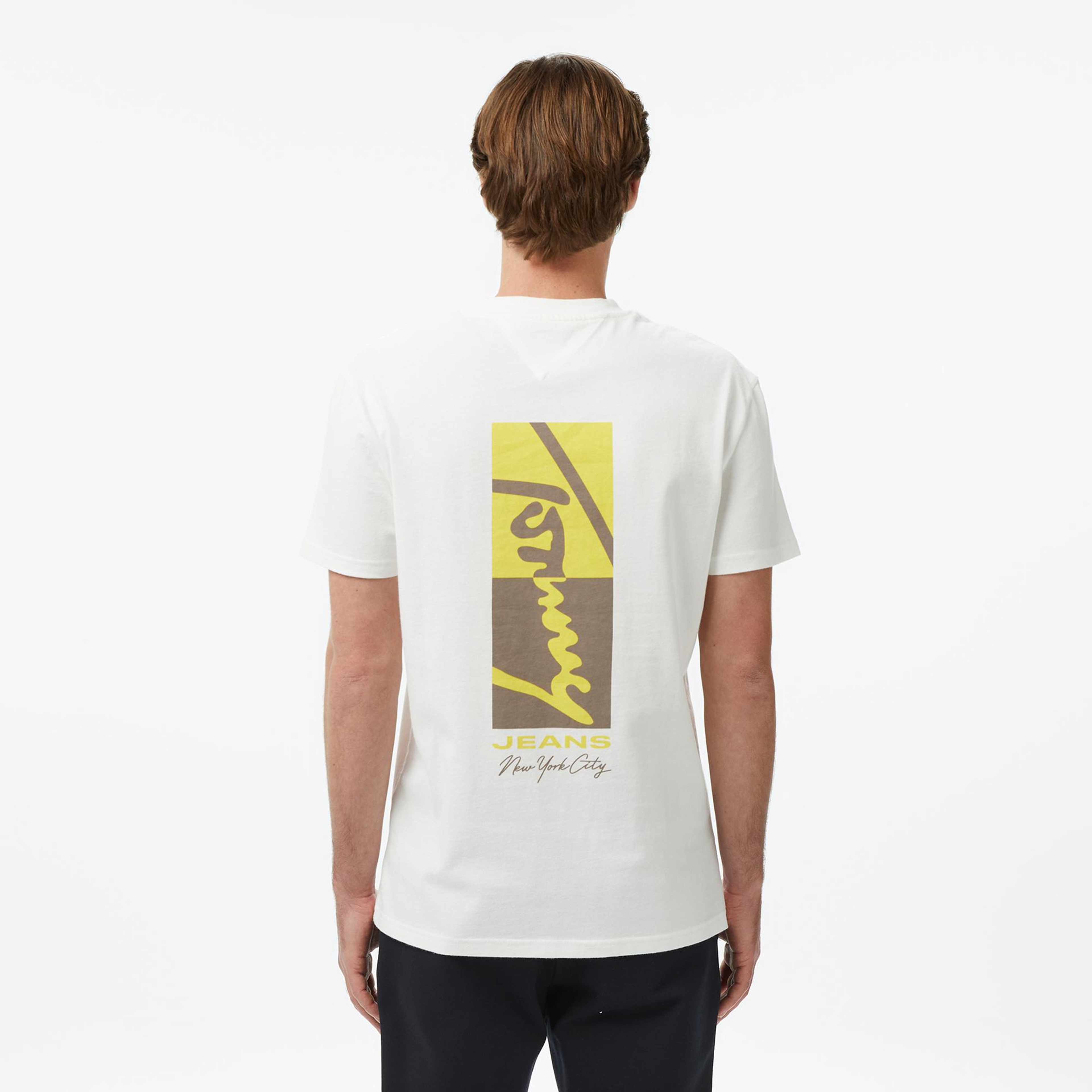 Tommy Hilfiger Signature Erkek Beyaz T-Shirt