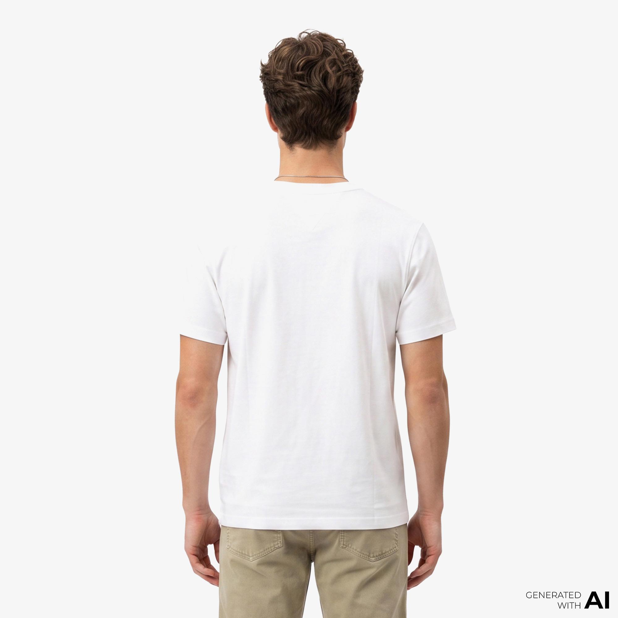 Tommy Hilfiger Swimshop Erkek Beyaz T-Shirt