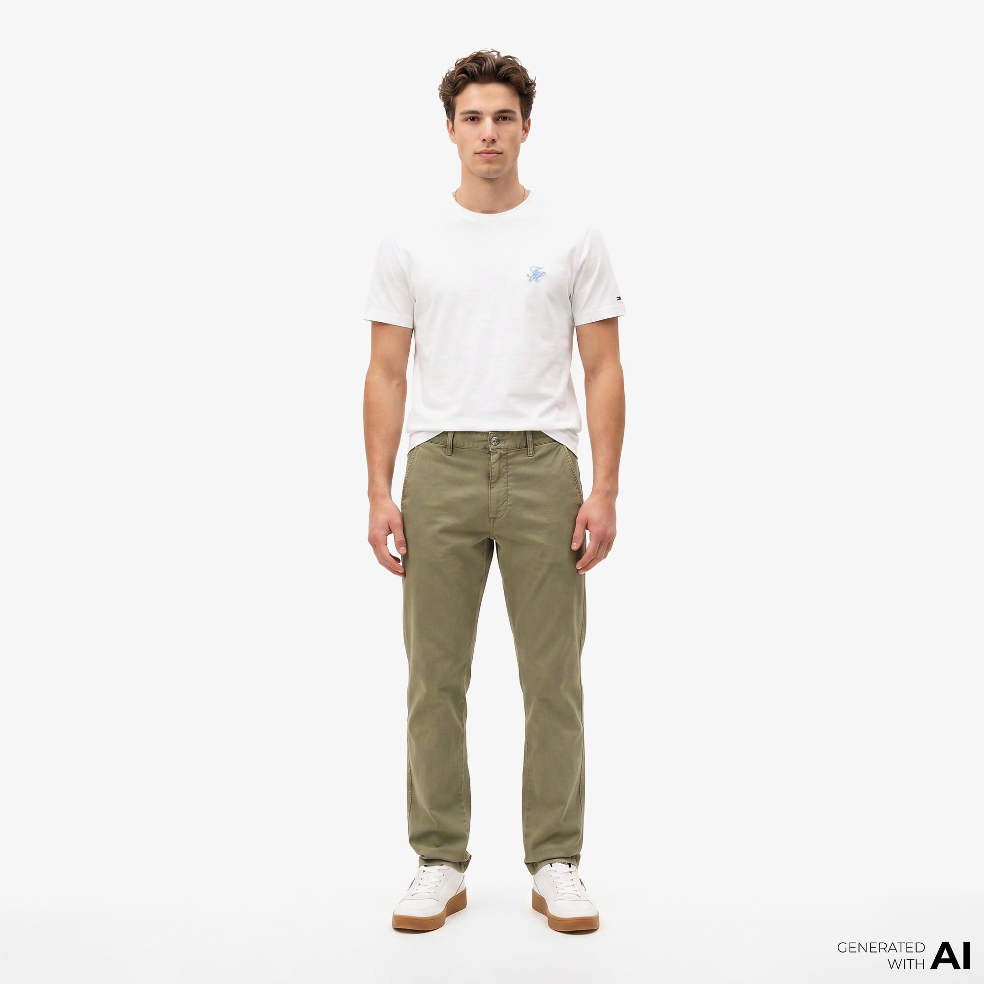 Tommy Hilfiger Swimshop Erkek Beyaz T-Shirt