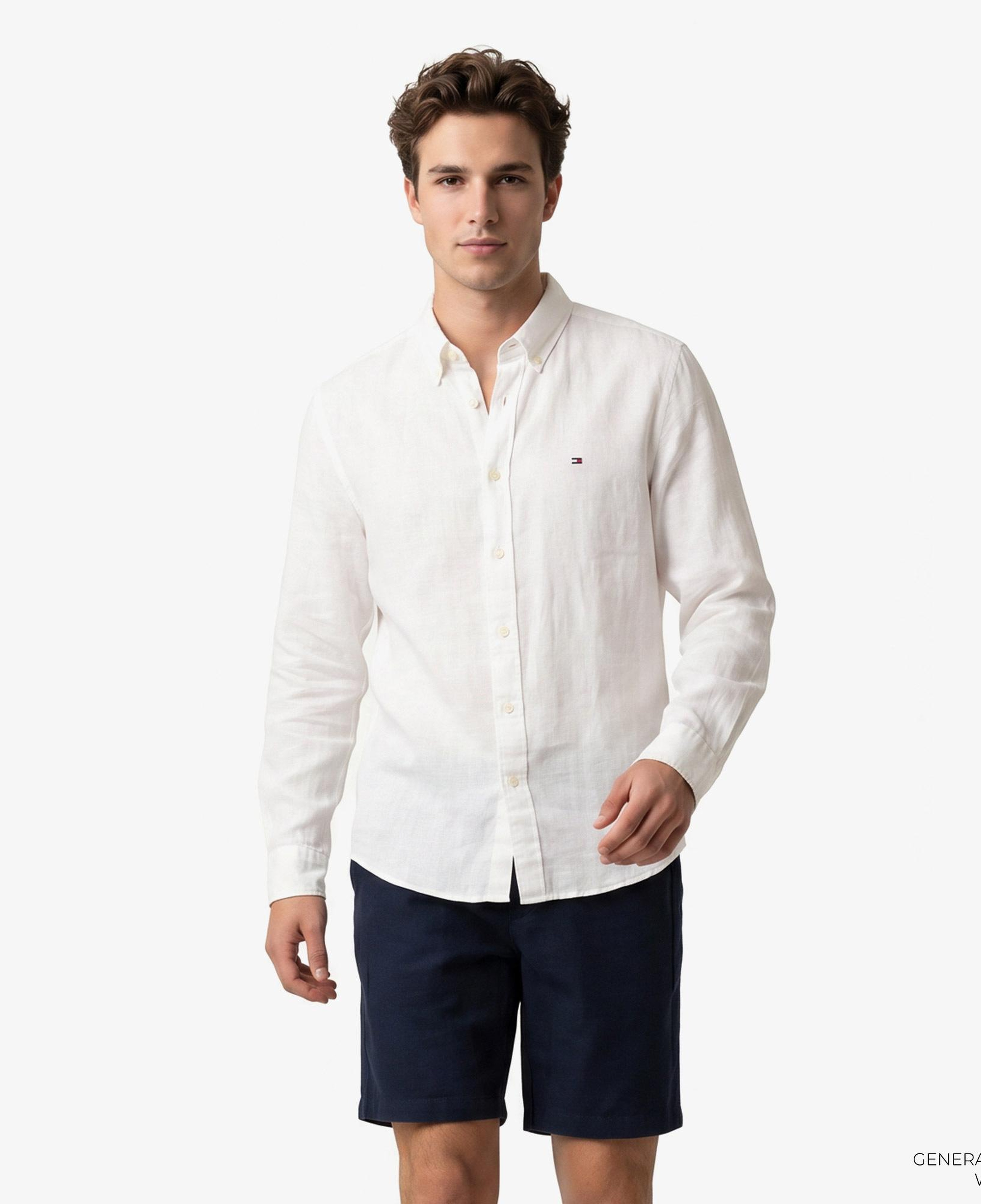Tommy Hilfiger Seasonal Quality Erkek Beyaz Gömlek