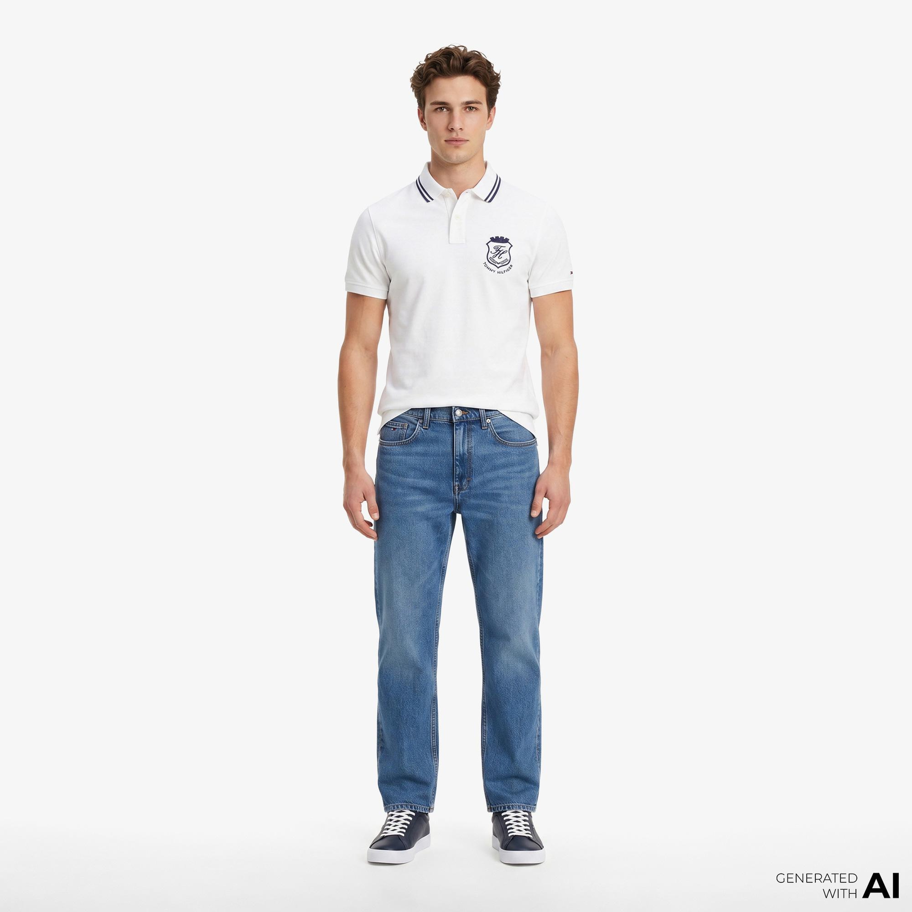 Tommy Hilfiger Country Club Erkek Beyaz Polo Yaka T-Shirt
