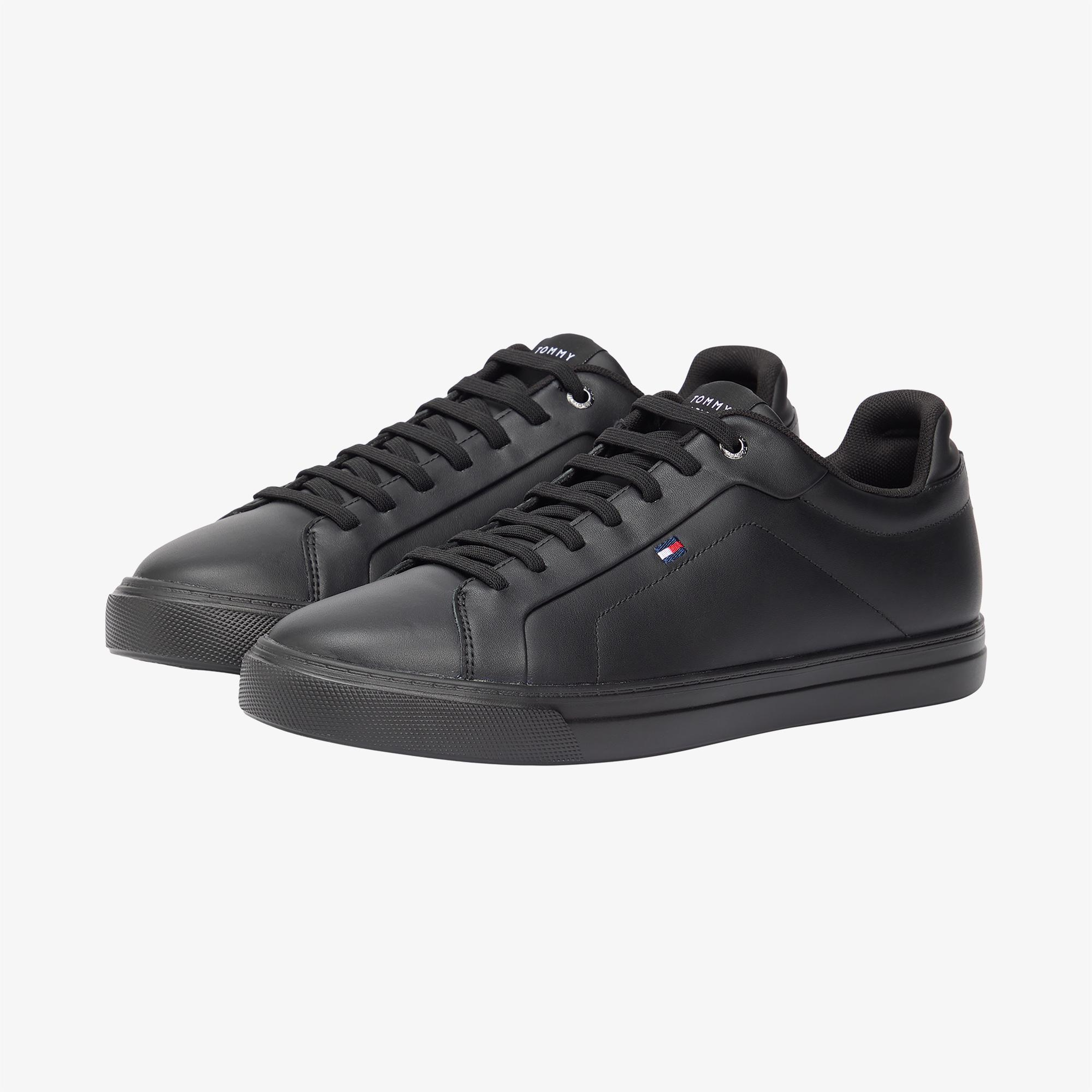 Tommy Hilfiger Icon Court Erkek Siyah Sneaker
