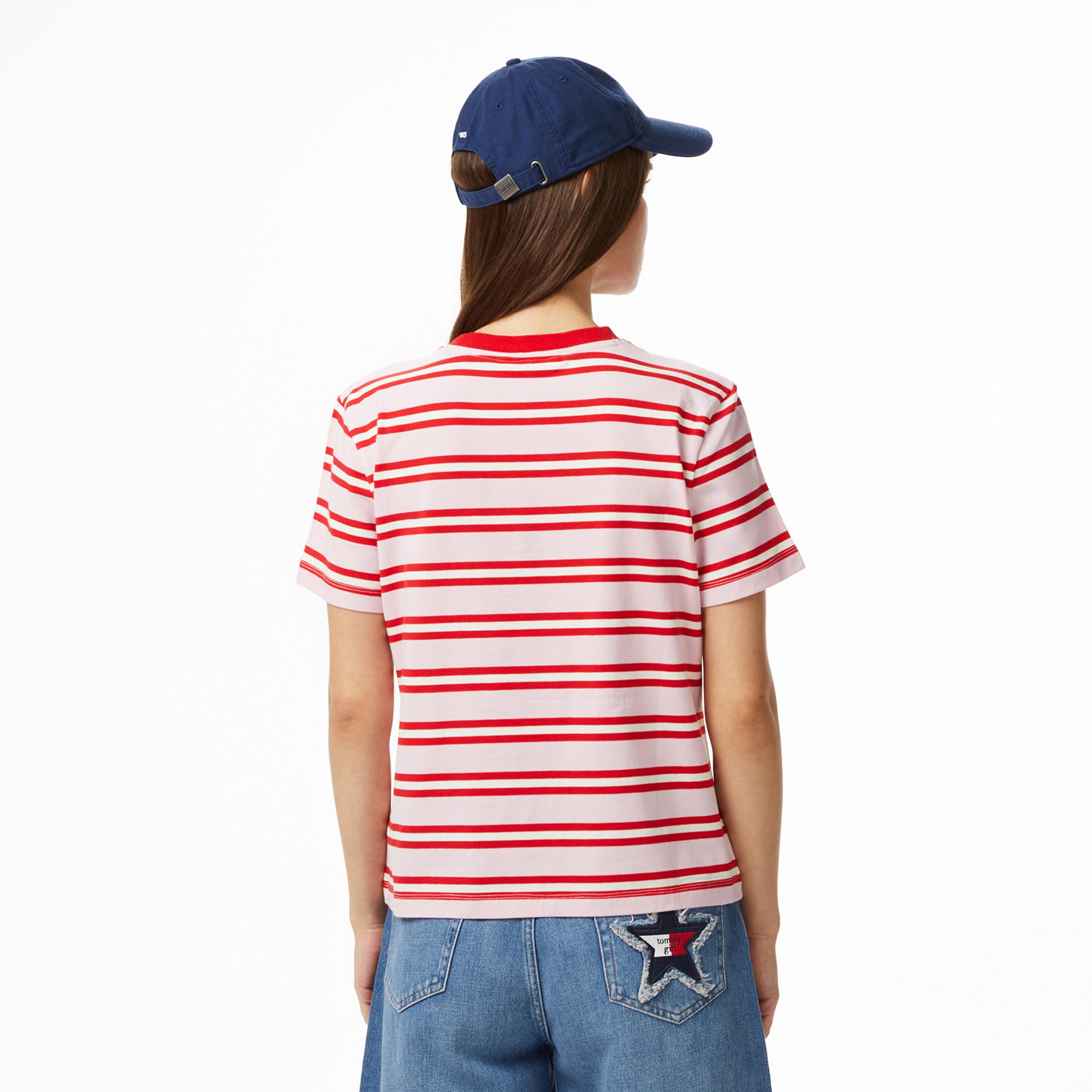 Tommy Hilfiger Script Kadın Pembe T-Shirt