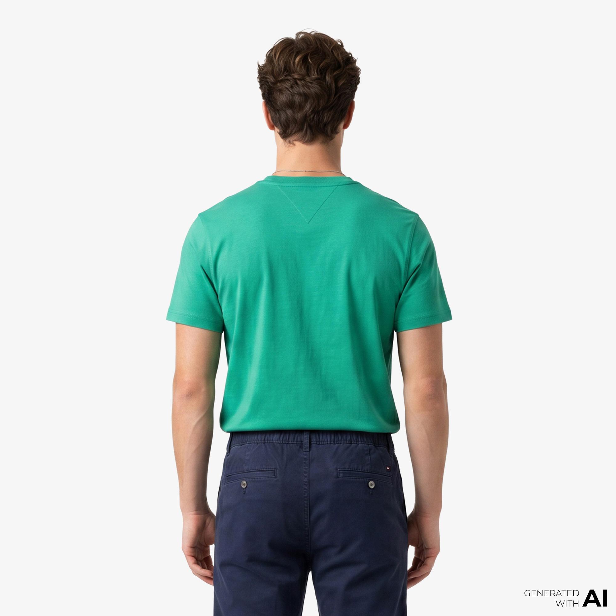 Tommy Hilfiger Swimshop Erkek Yeşil T-Shirt