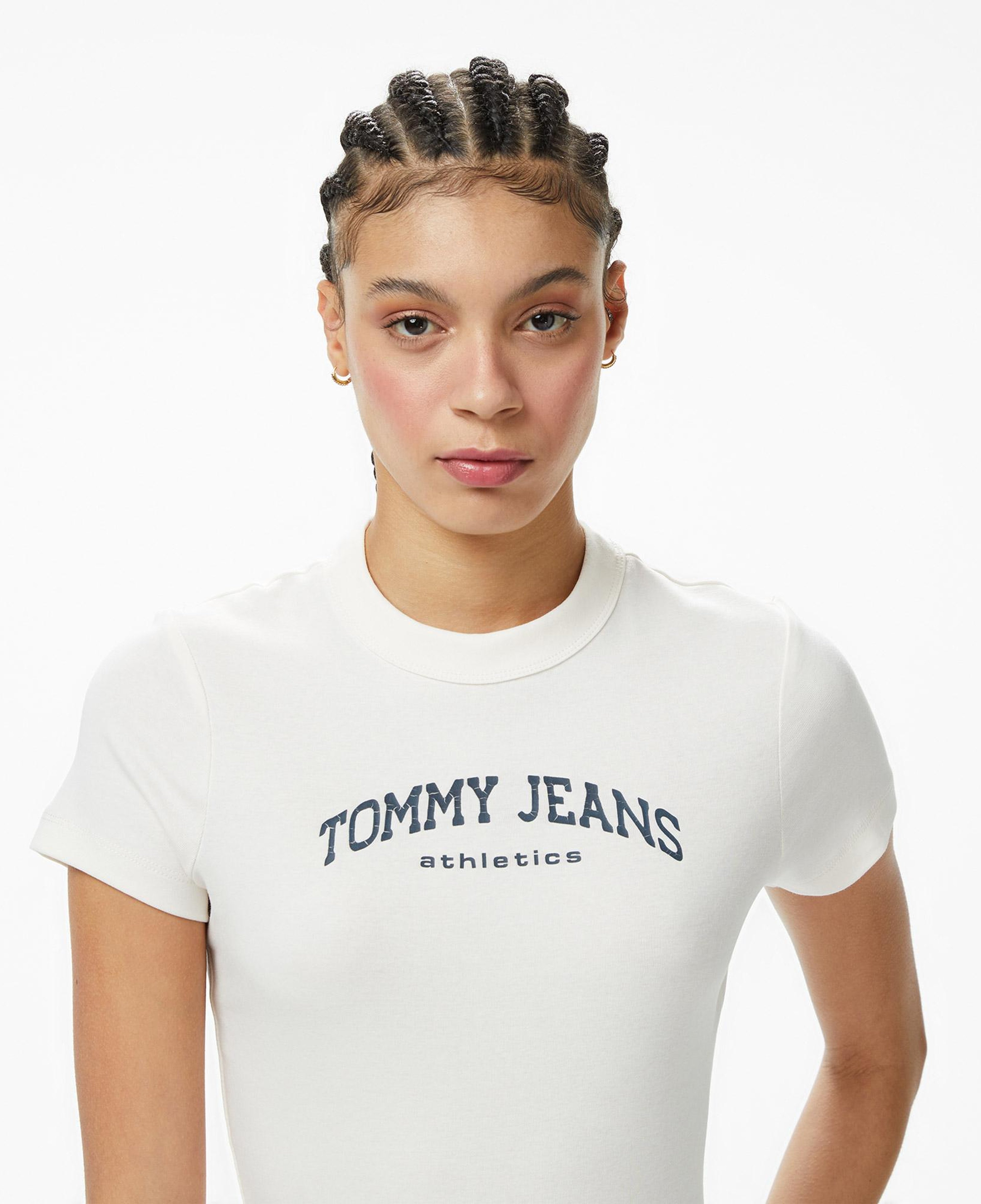 Tommy Hilfiger Varsity Kadın Beyaz T-Shirt