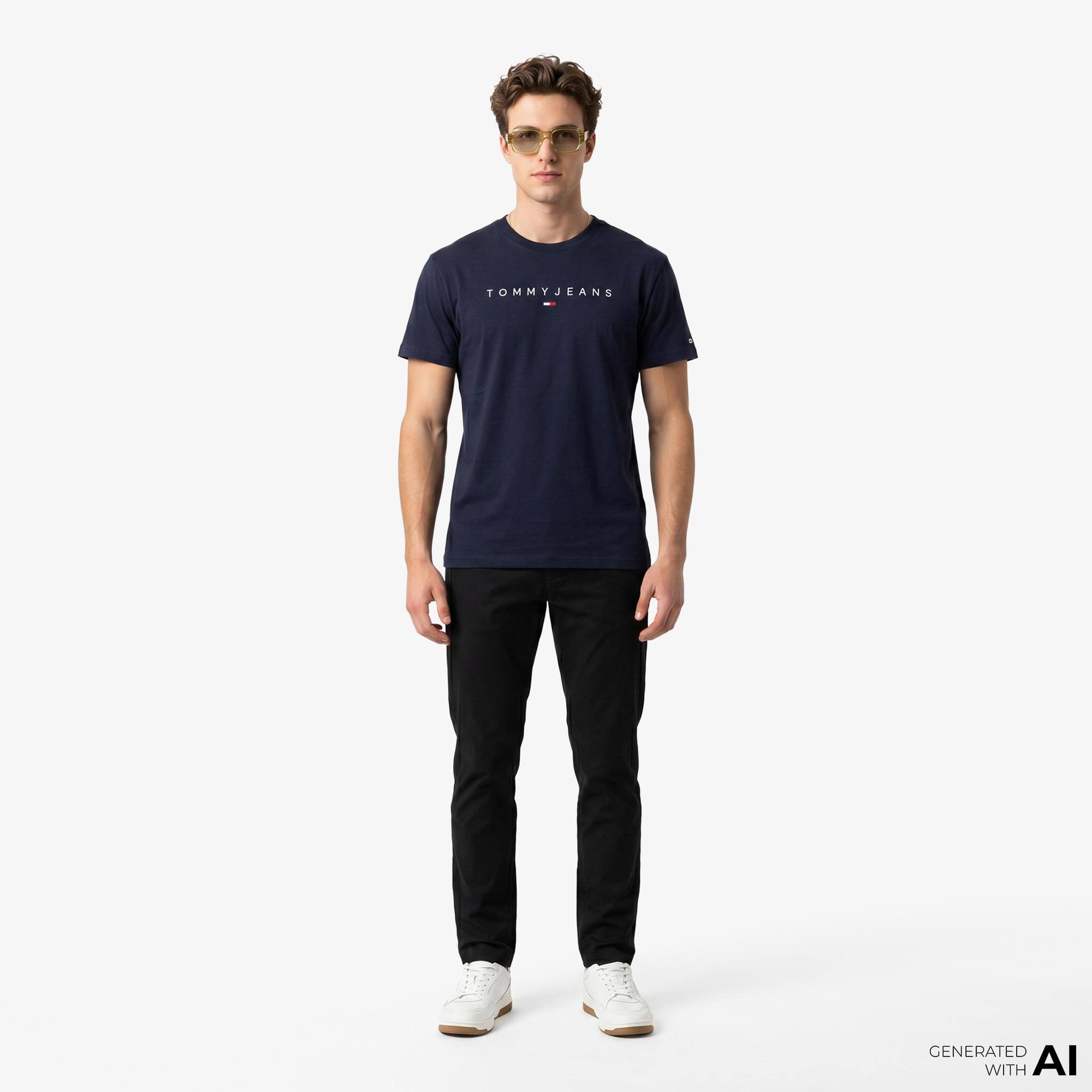 Tommy Hilfiger New Launch Erkek Lacivert T-Shirt
