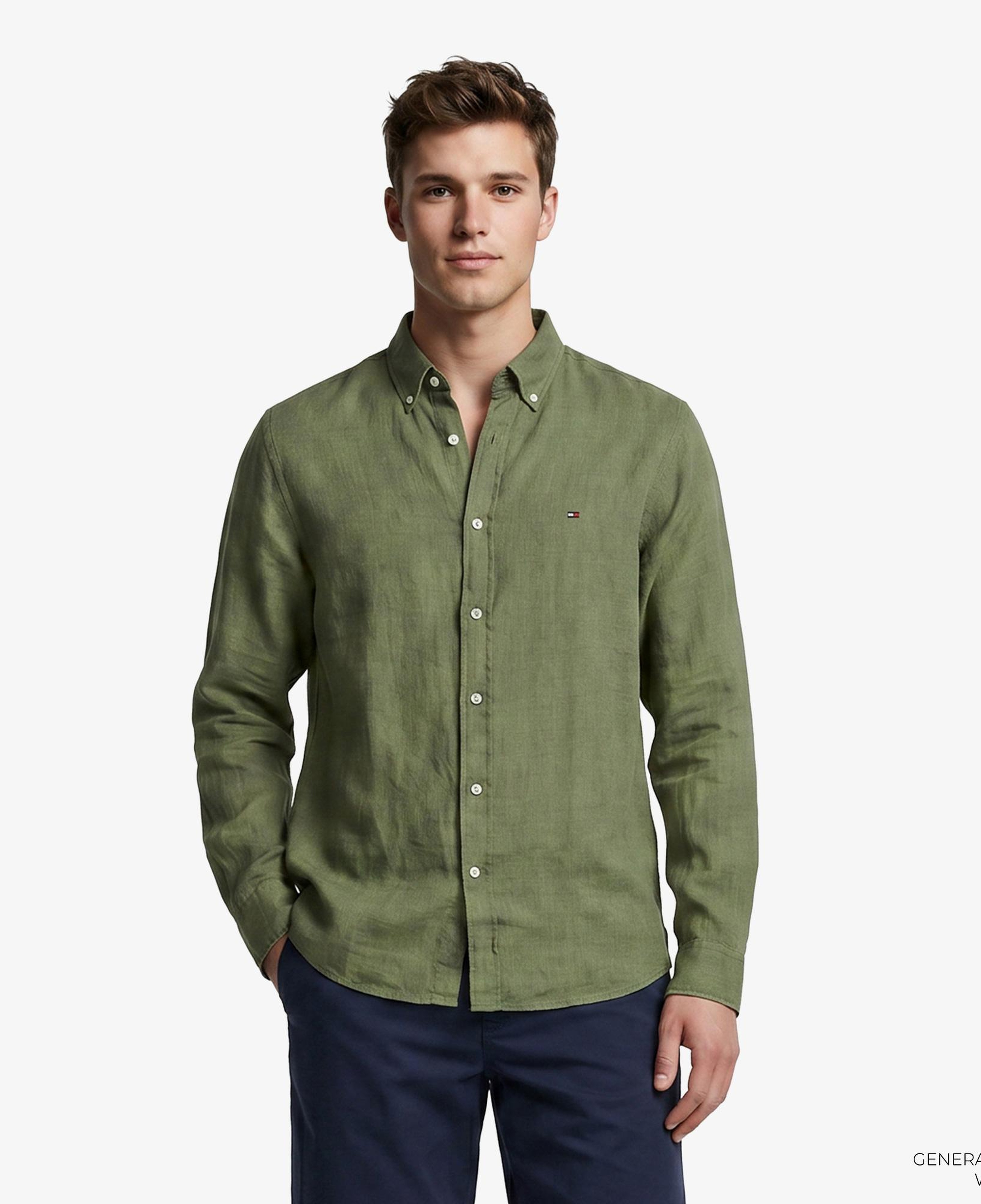 Tommy Hilfiger Seasonal Quality Erkek Yeşil Gömlek