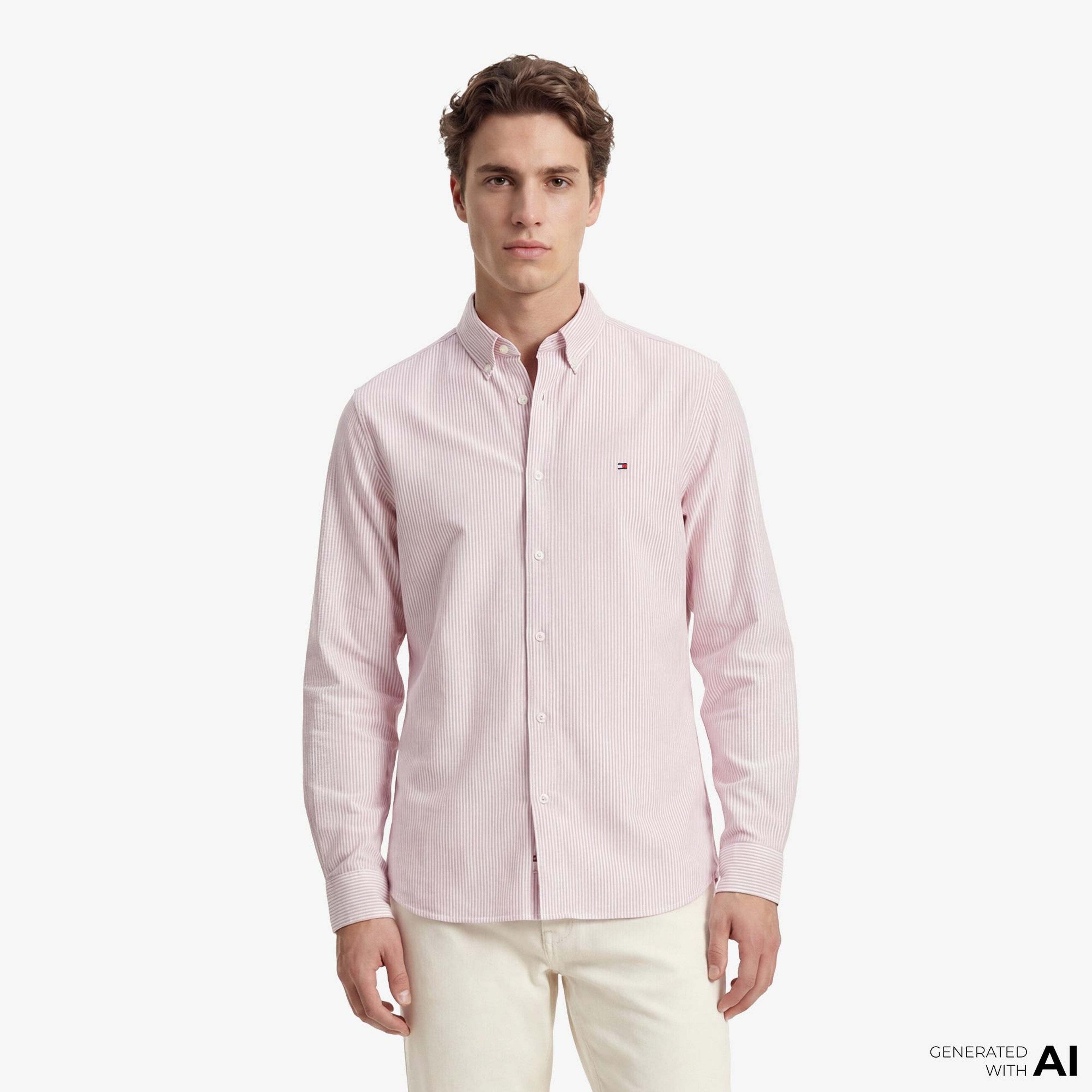 Tommy Hilfiger Core Essentials Erkek Kırmızı Gömlek