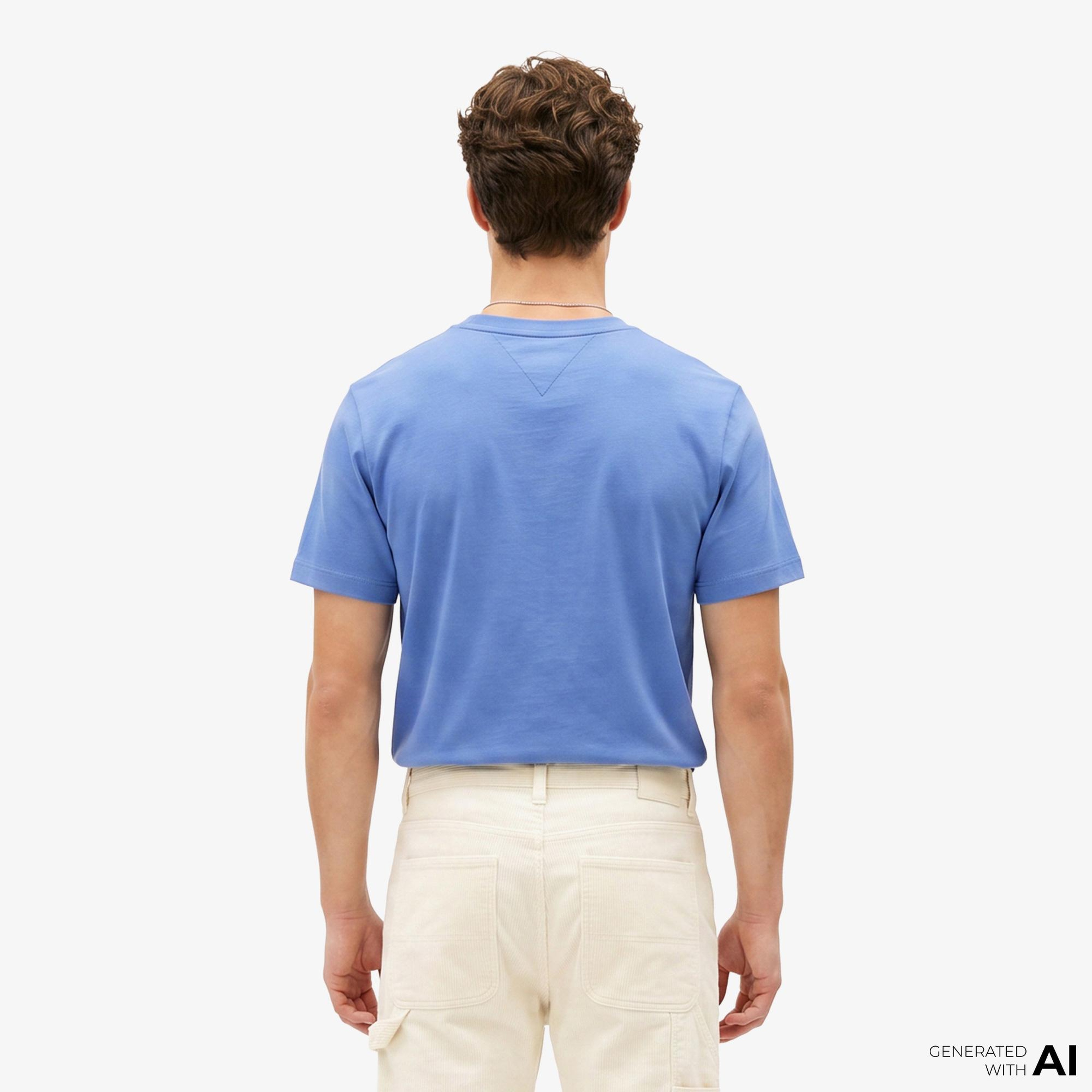 Tommy Hilfiger Swimshop Erkek Mavi T-Shirt