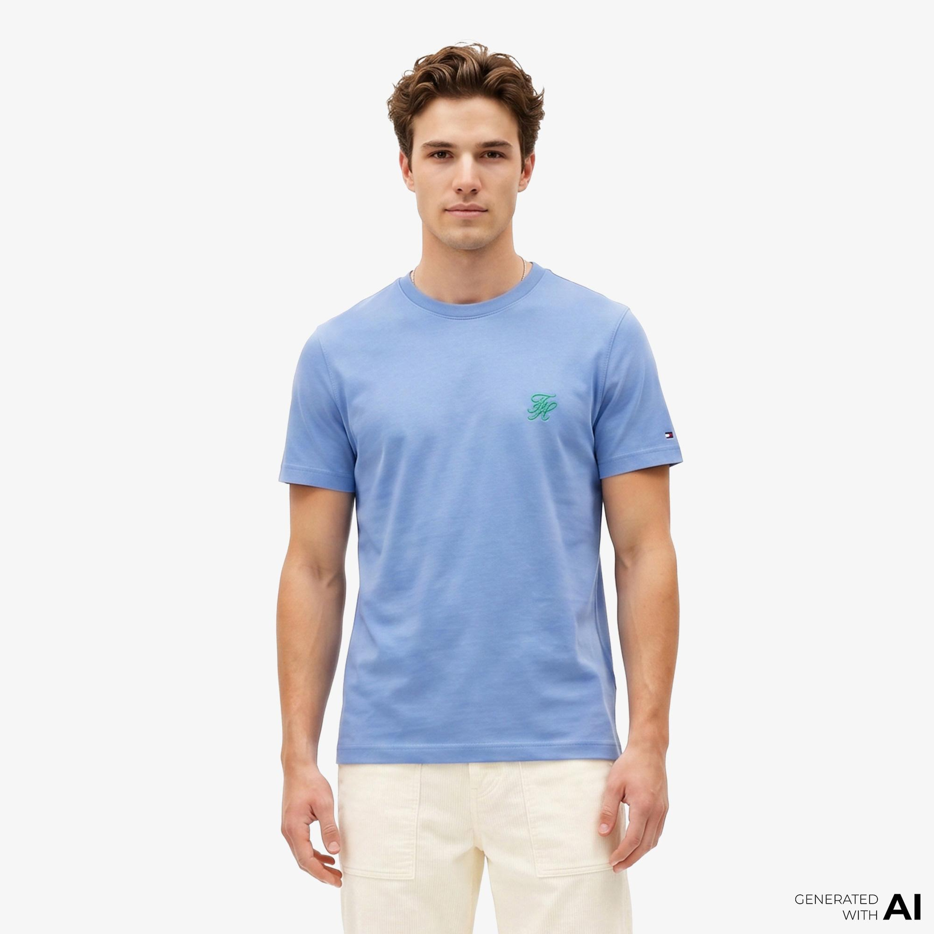 Tommy Hilfiger Swimshop Erkek Mavi T-Shirt