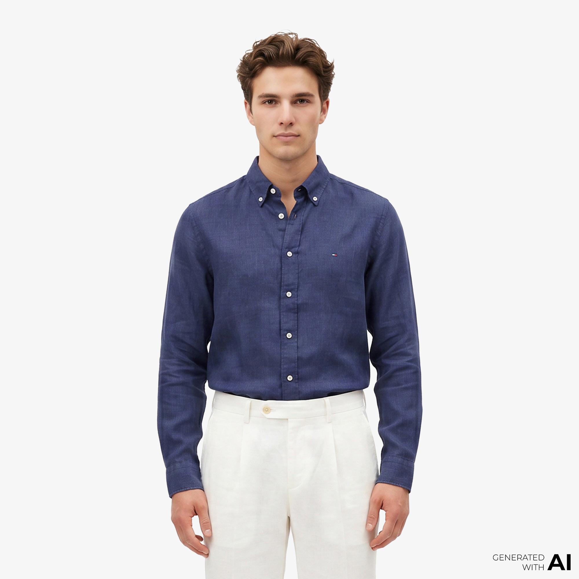 Tommy Hilfiger Seasonal Quality Erkek Lacivert Gömlek