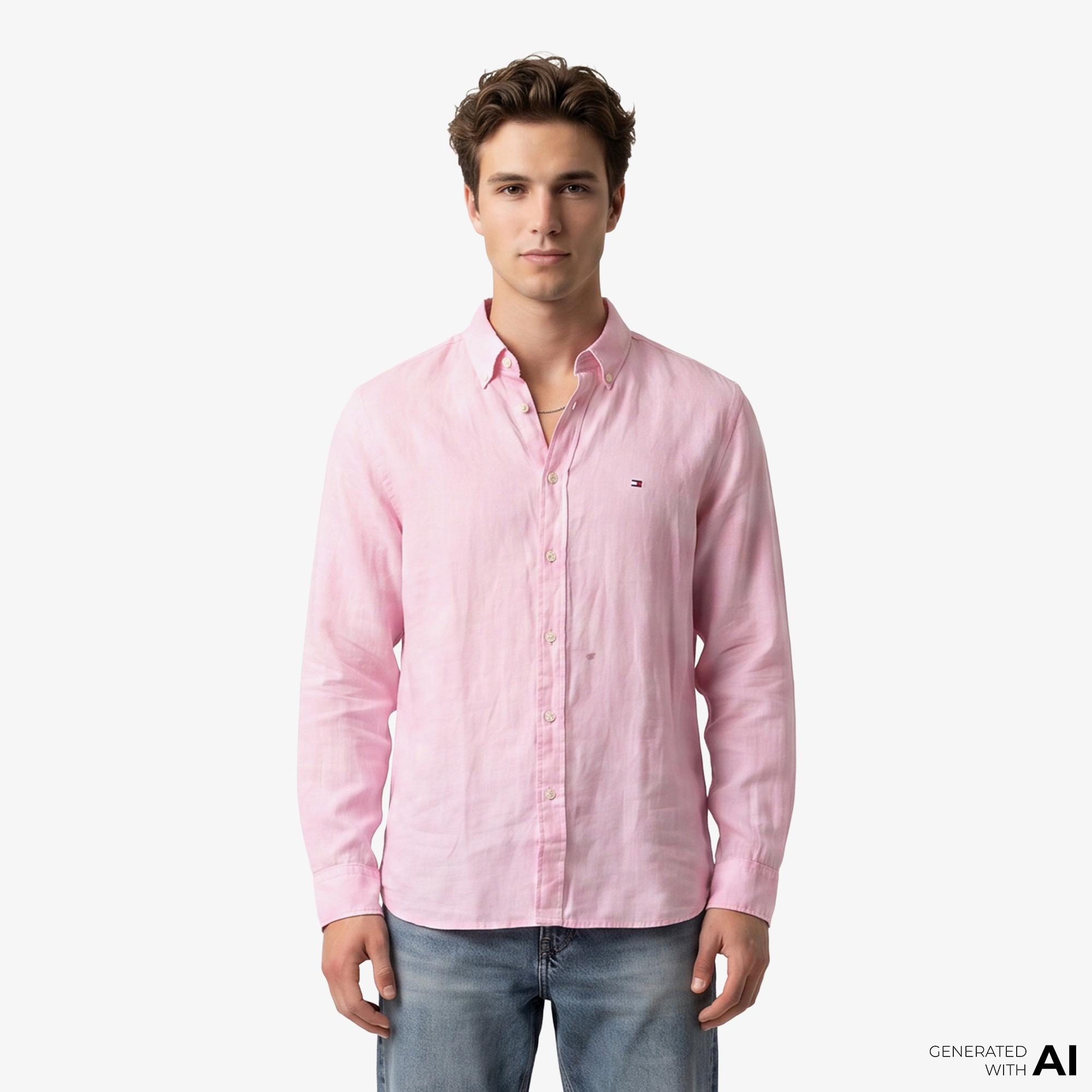 Tommy Hilfiger Seasonal Quality Erkek Pembe Gömlek