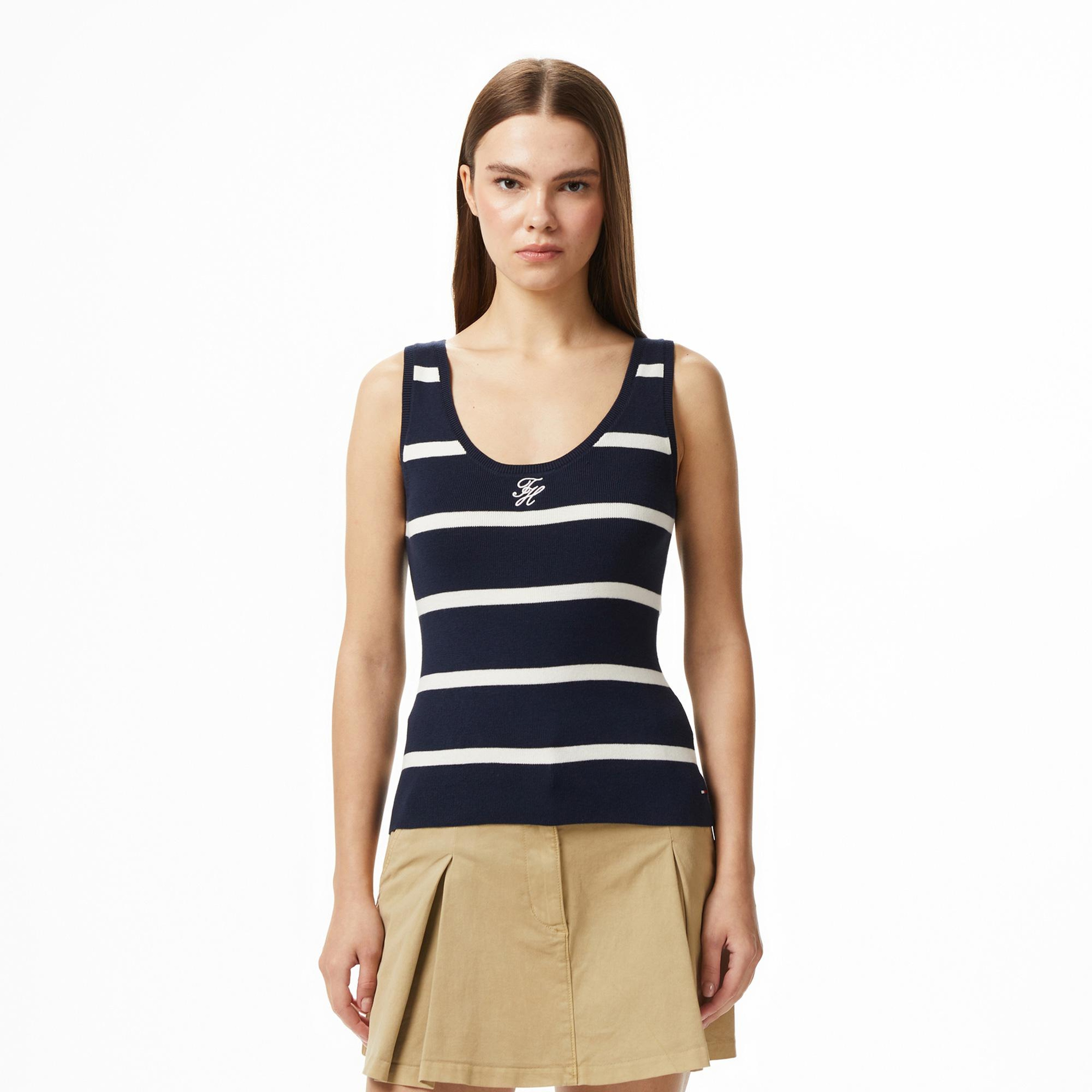 Tommy Hilfiger Full Needle Kadın Lacivert Triko