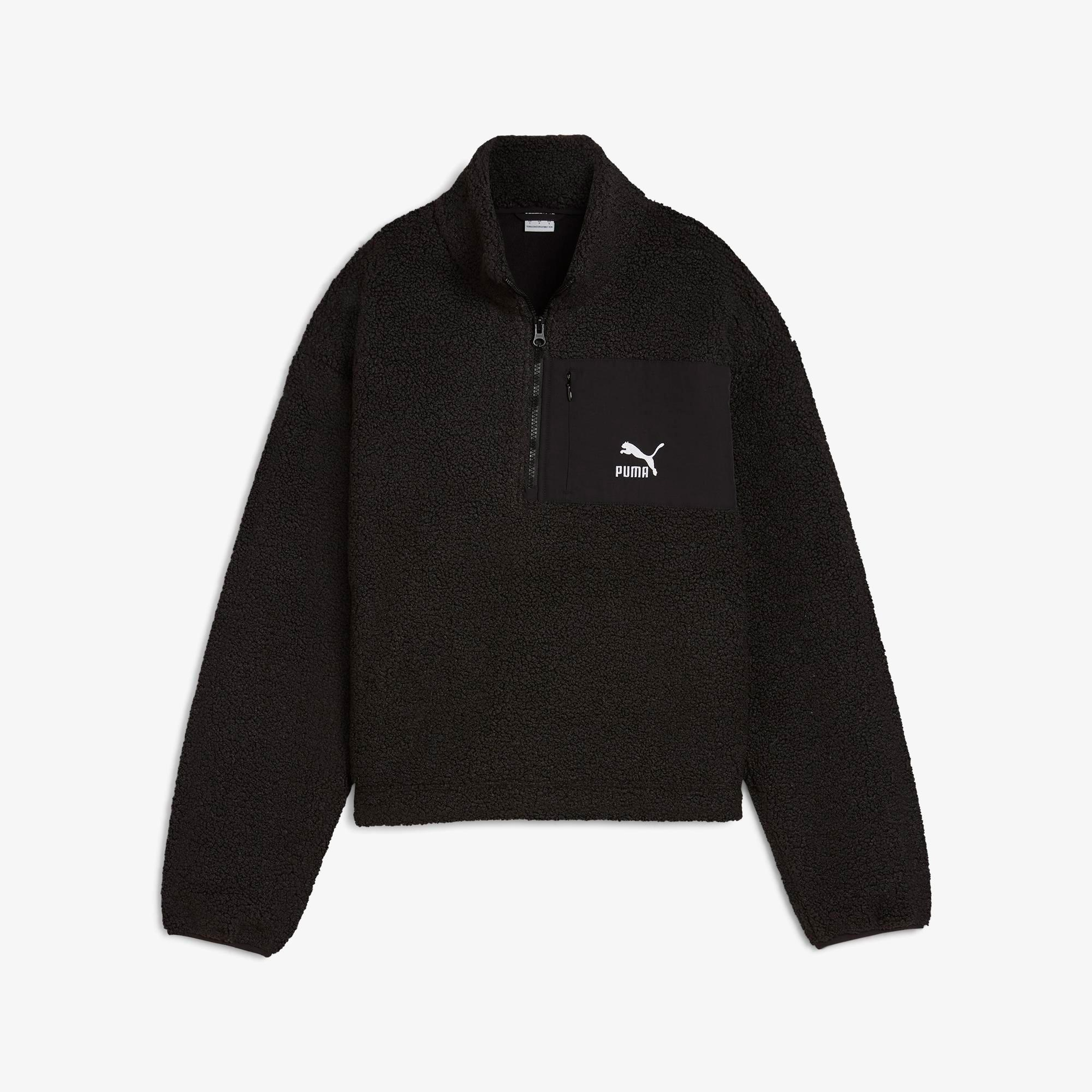 Puma Classics Winterized Half-Zip Kadın Siyah Sweatshirt