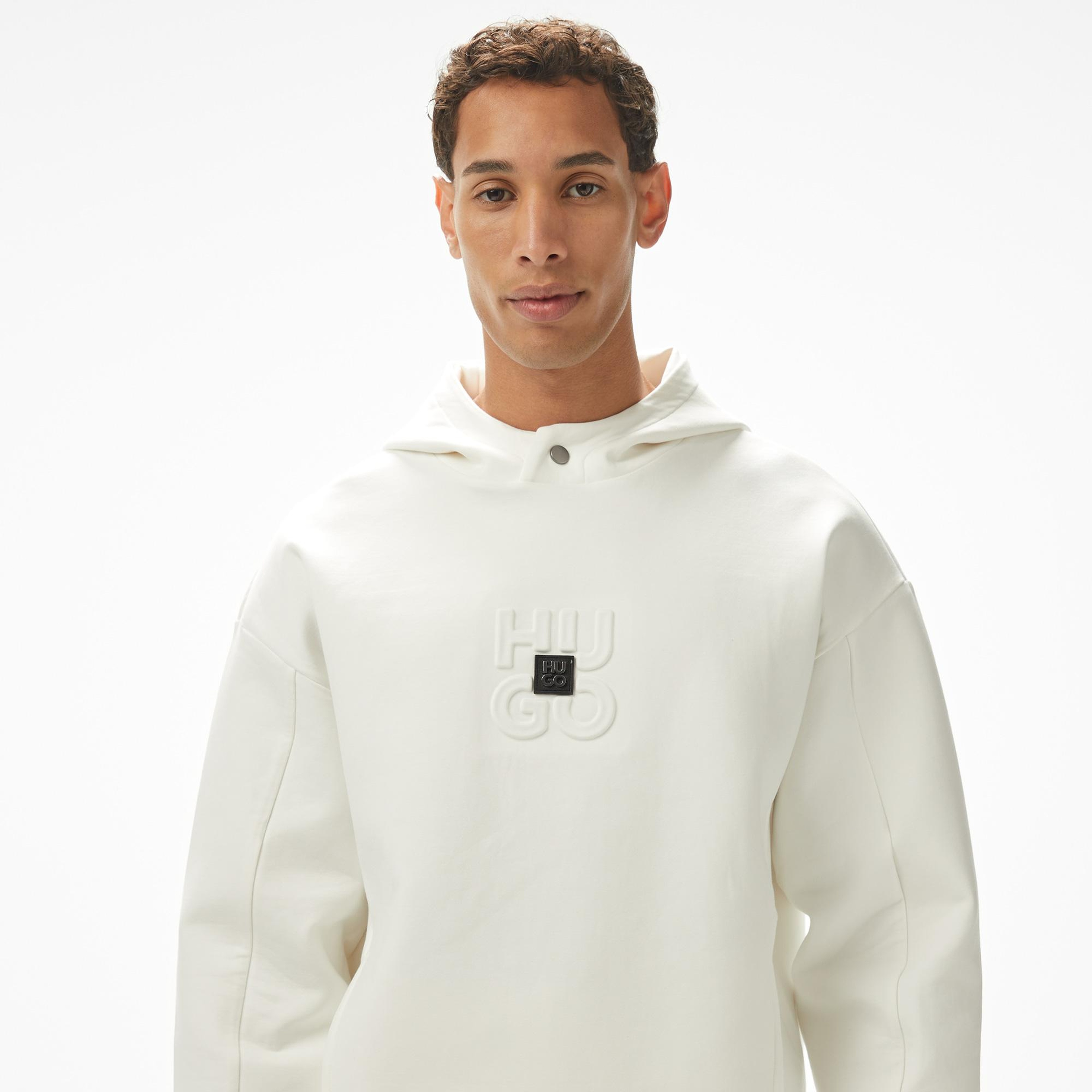 Hugo Debostaco Erkek Krem Sweatshirt