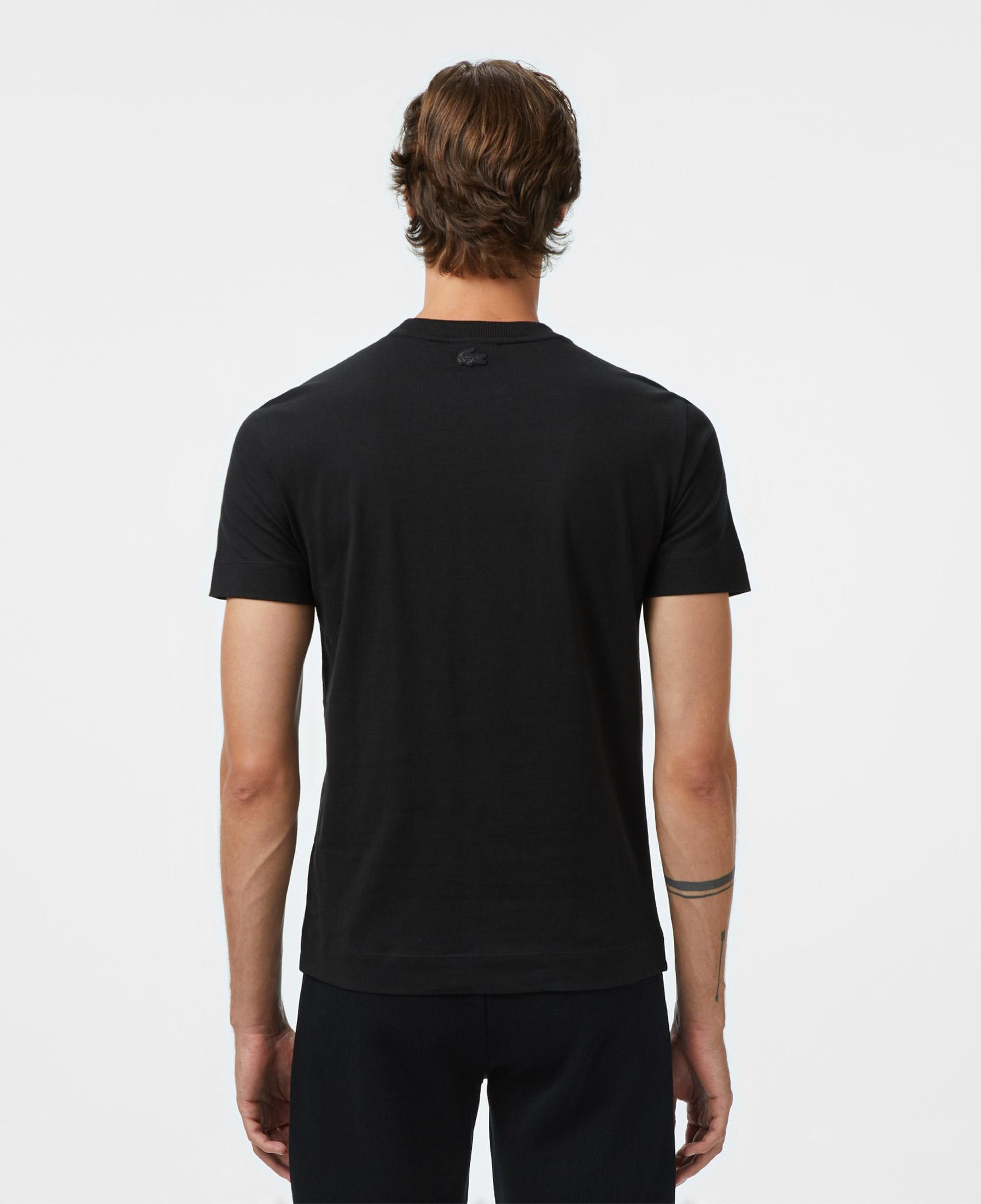Lacoste Erkek Regular Fit Bisiklet Yaka Baskılı Siyah T-Shirt