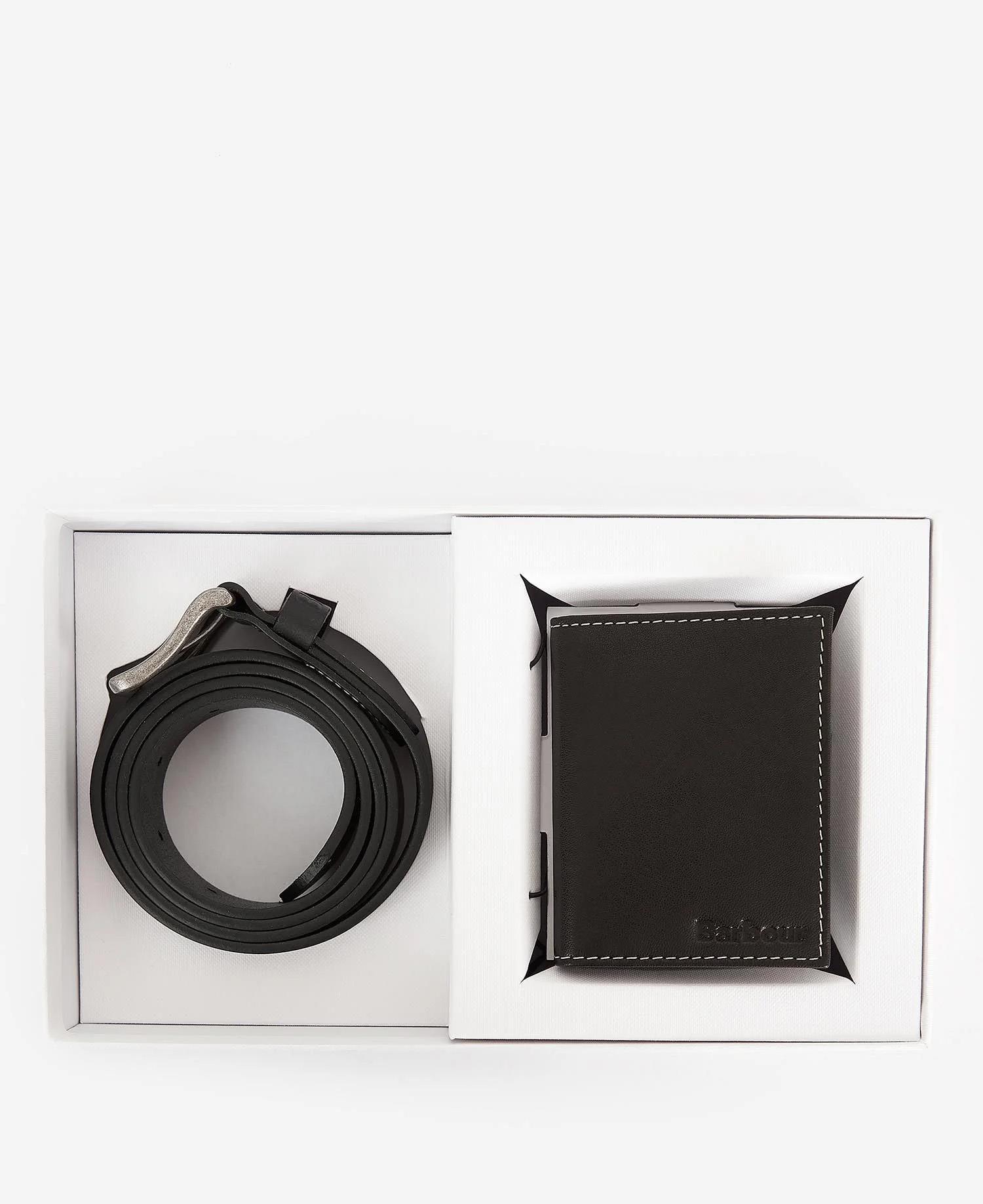 Barbour Billfold Deri Kemer & Cüzdan Hediye Seti