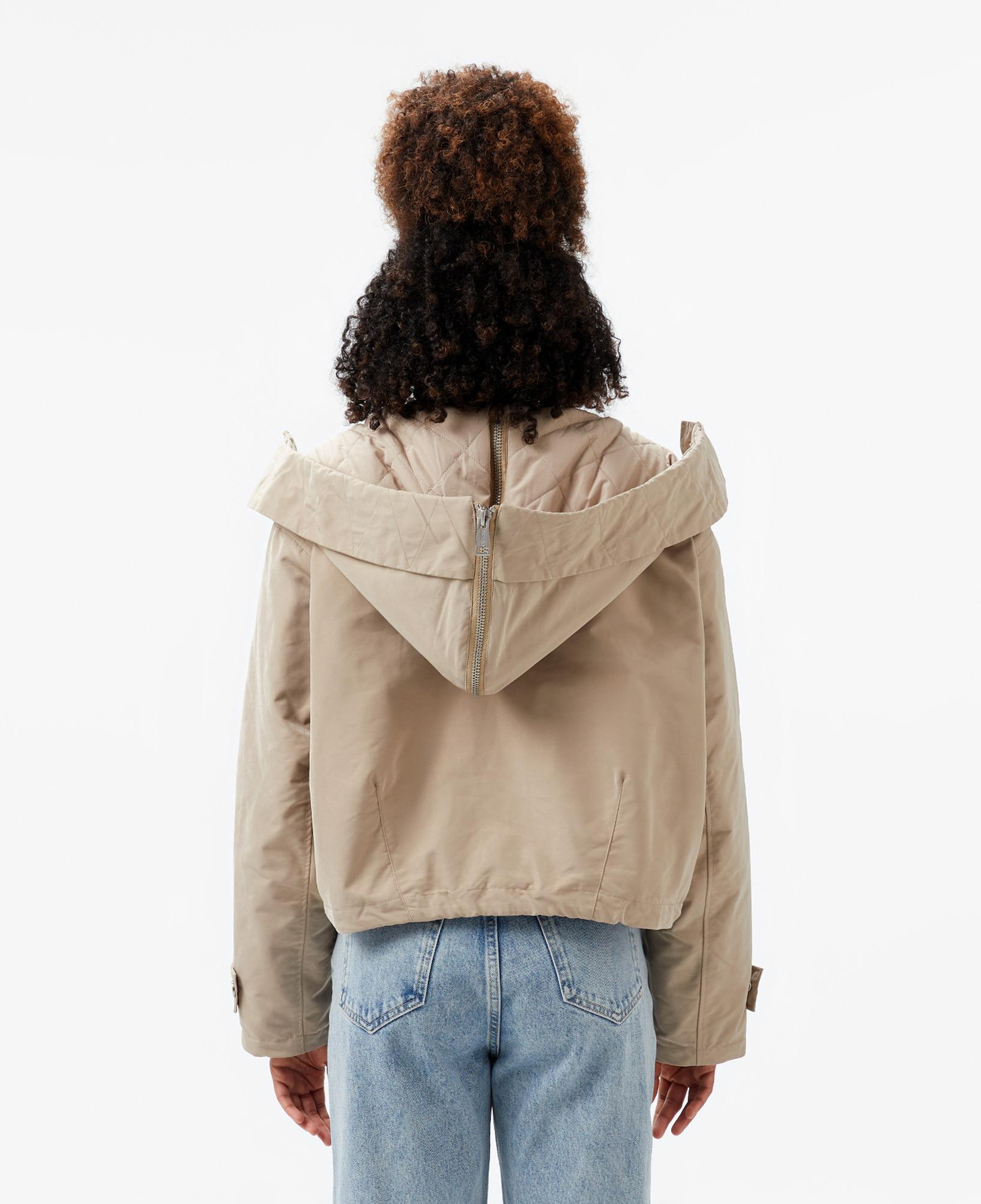 Guess Nora Cropped Canvas Kadın Bej Parka Mont