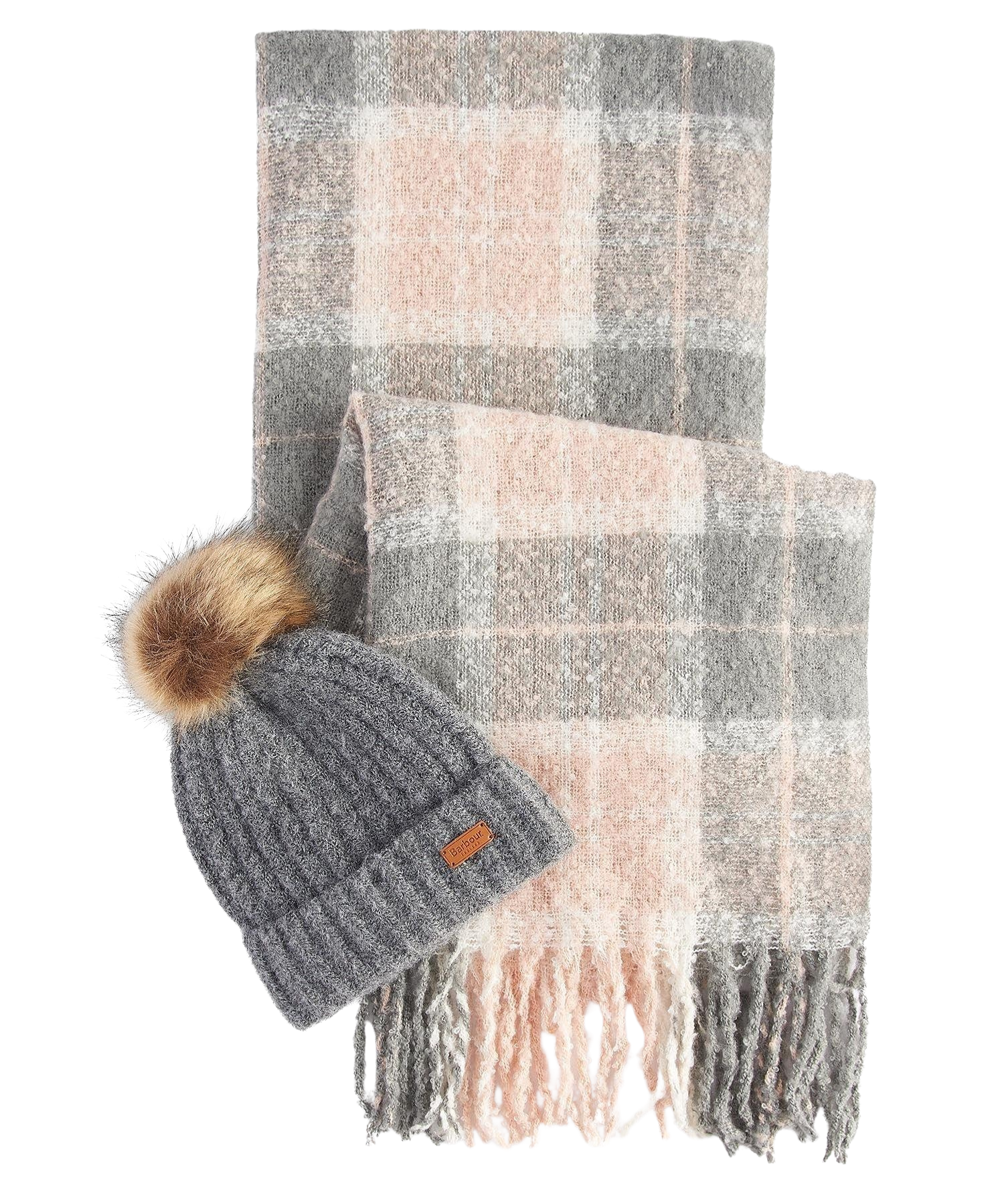 Barbour Saltburn Bere & Tartan Şal Seti