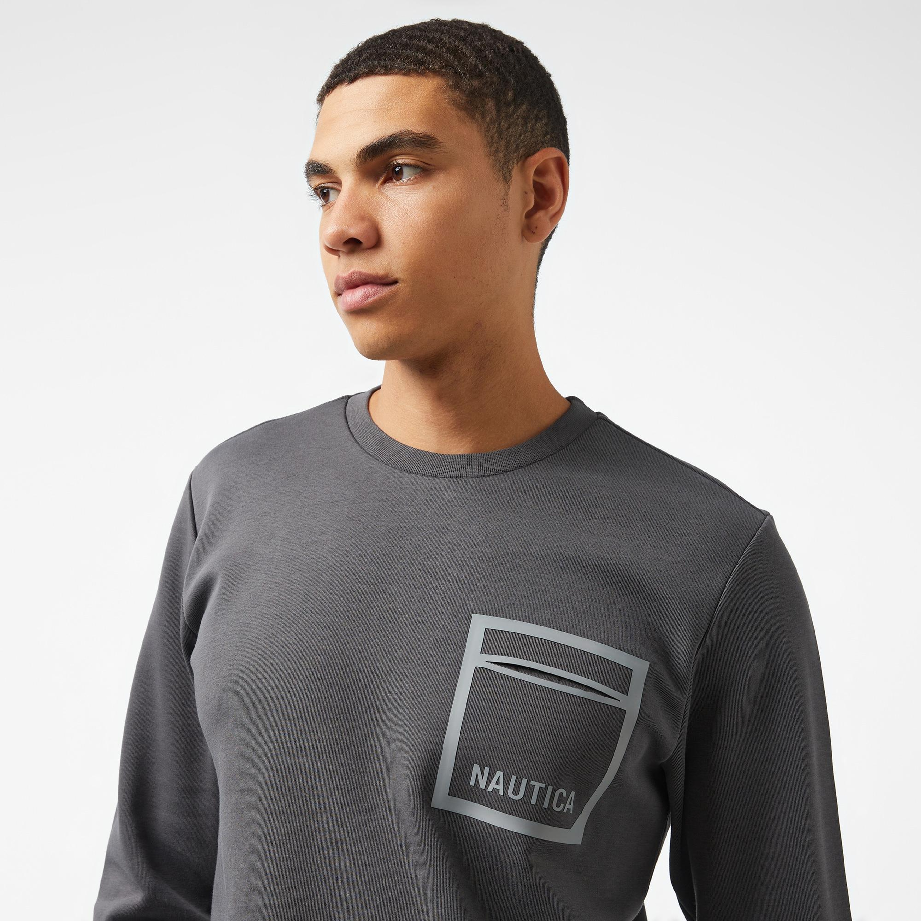 Nautica Erkek Gri Regular Fit Sweatshirt