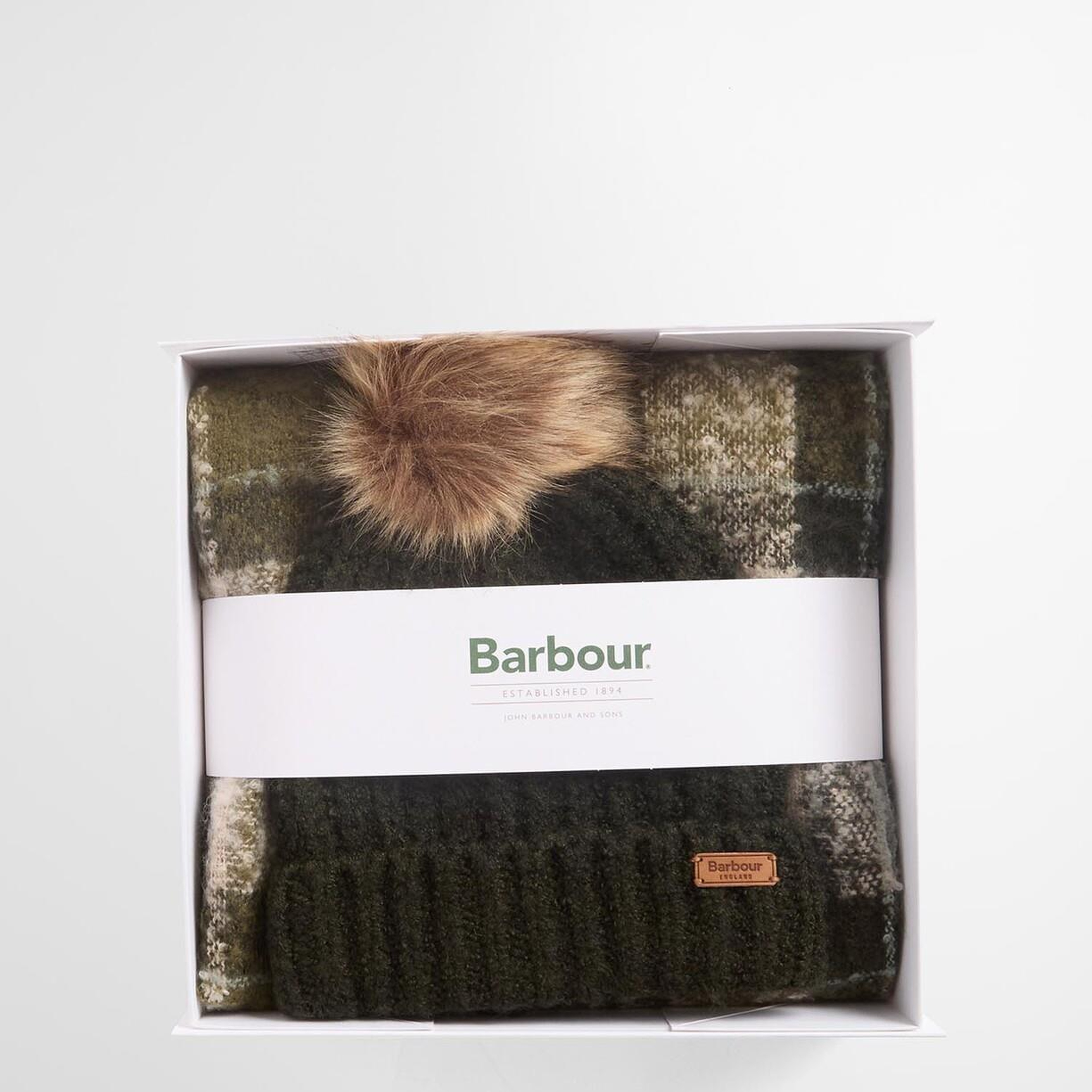 Barbour Saltburn Bere & Tartan Şal Seti