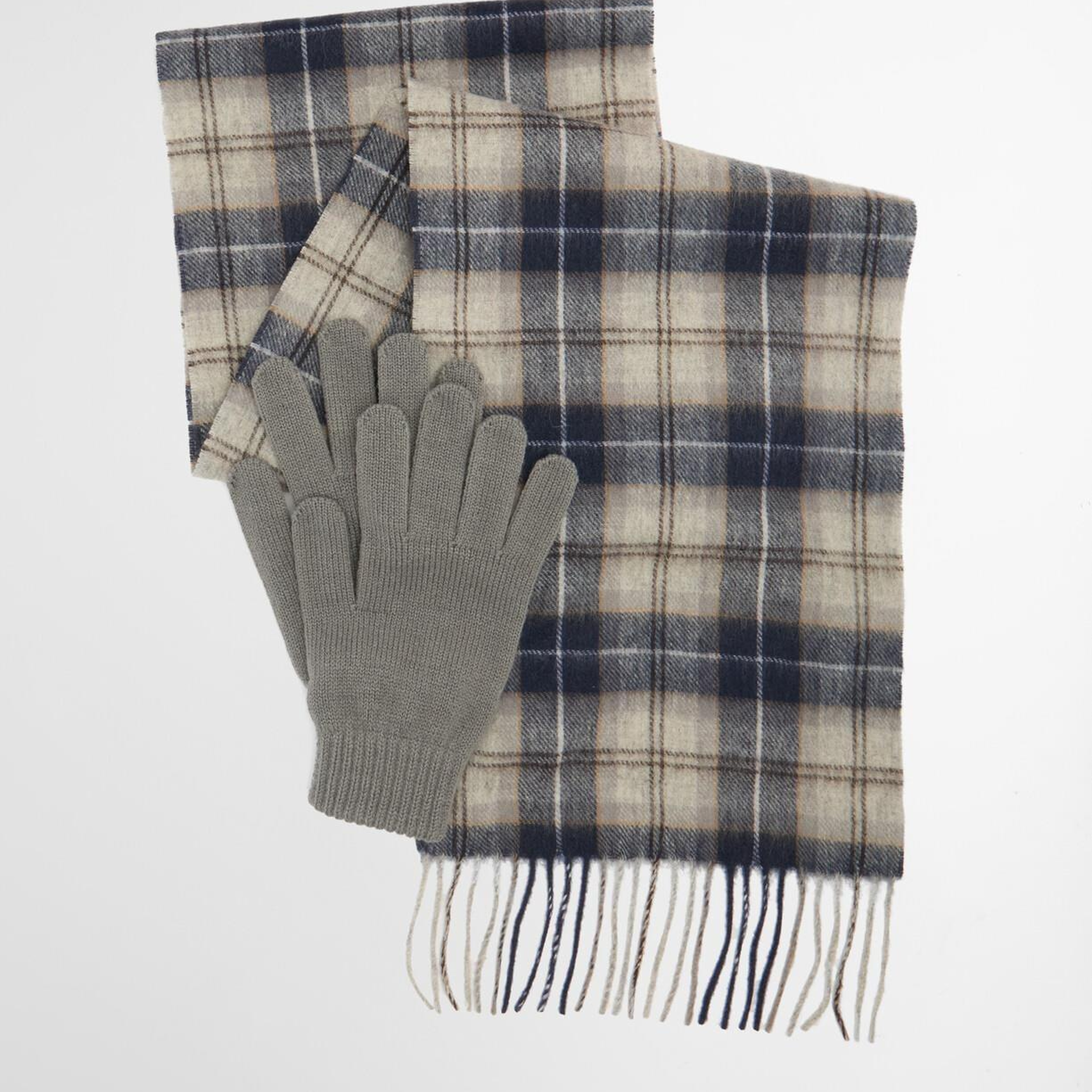 Barbour Tartan Atkı ve Eldiven Hediye Seti