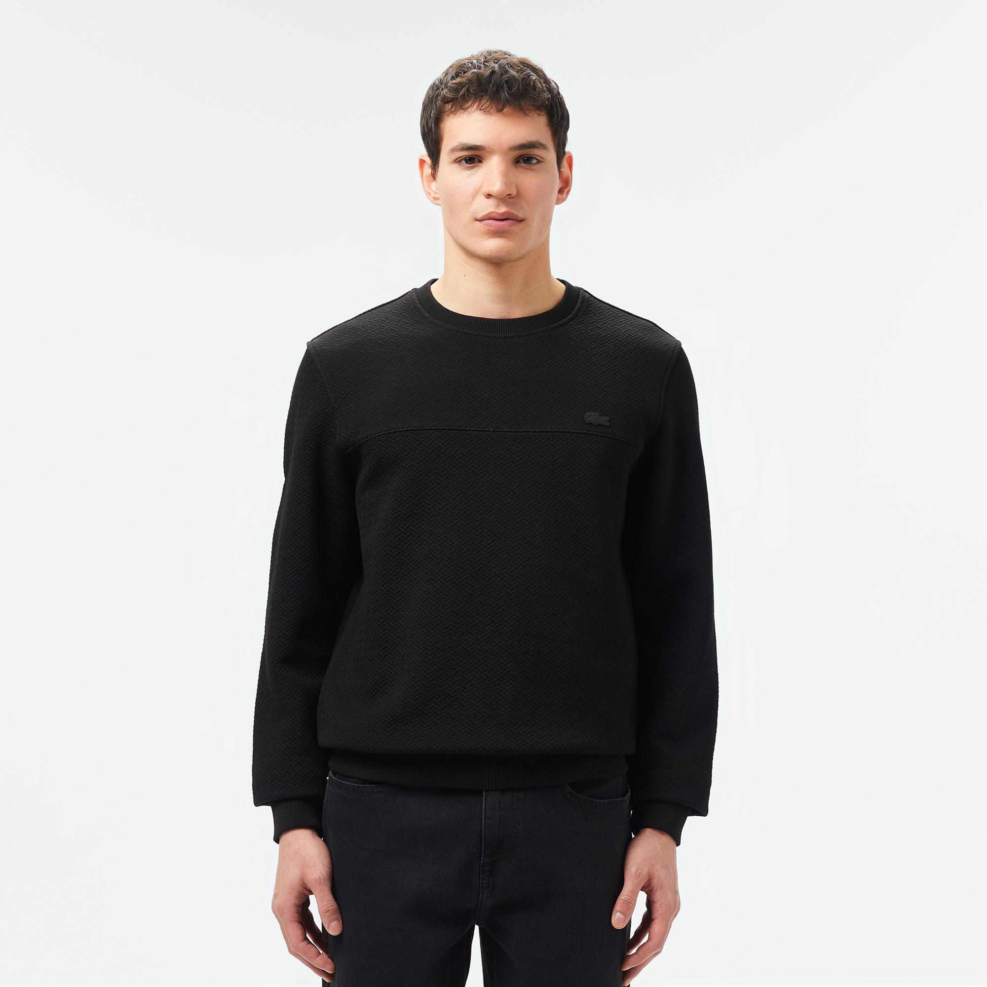 Lacoste Erkek Regular Fit Uzun Kollu Bisiklet Yaka Siyah T-Shirt