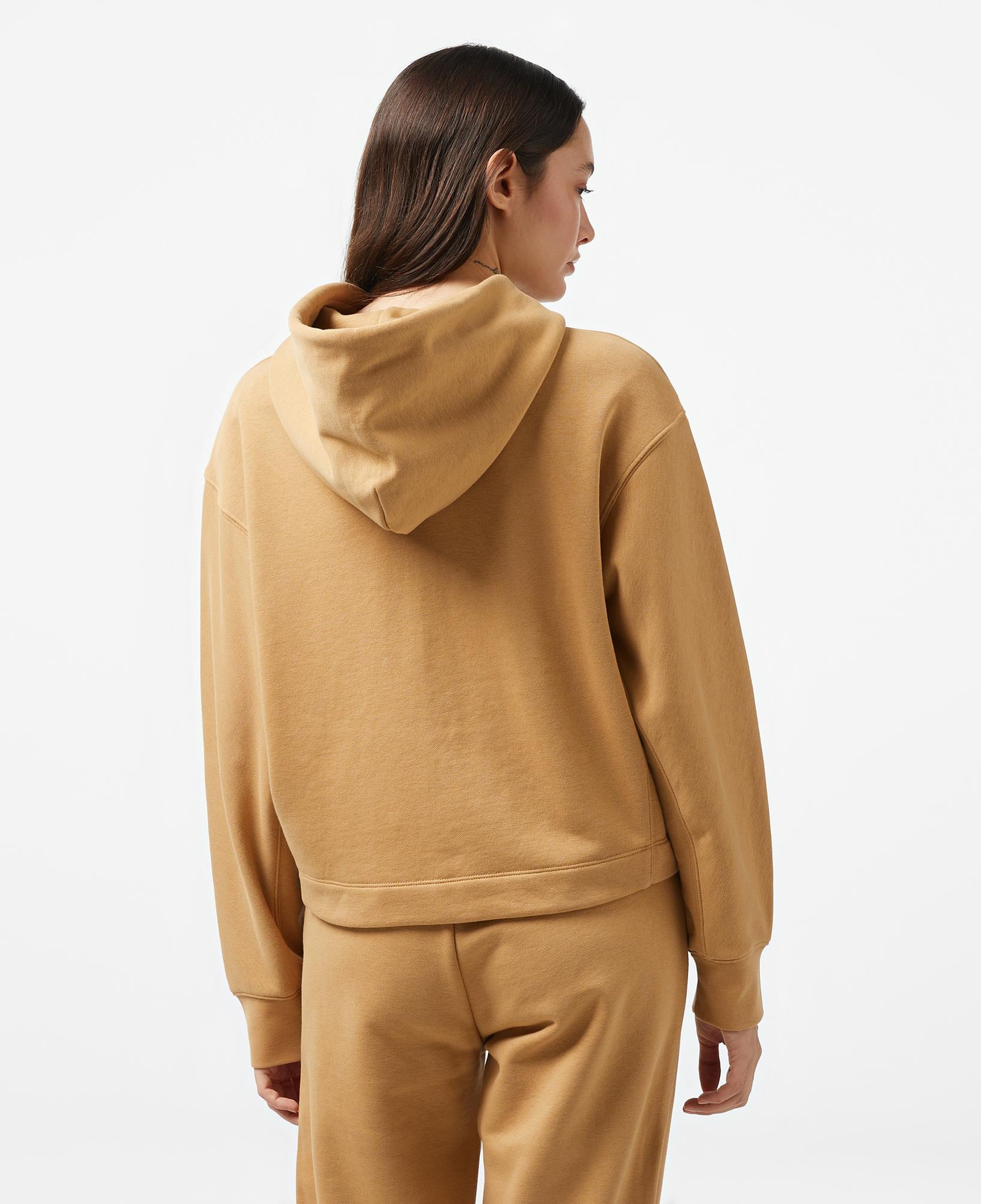 Calvin Klein Nano Logo Zip Relaxed Kadın Kahverengi Hoodie