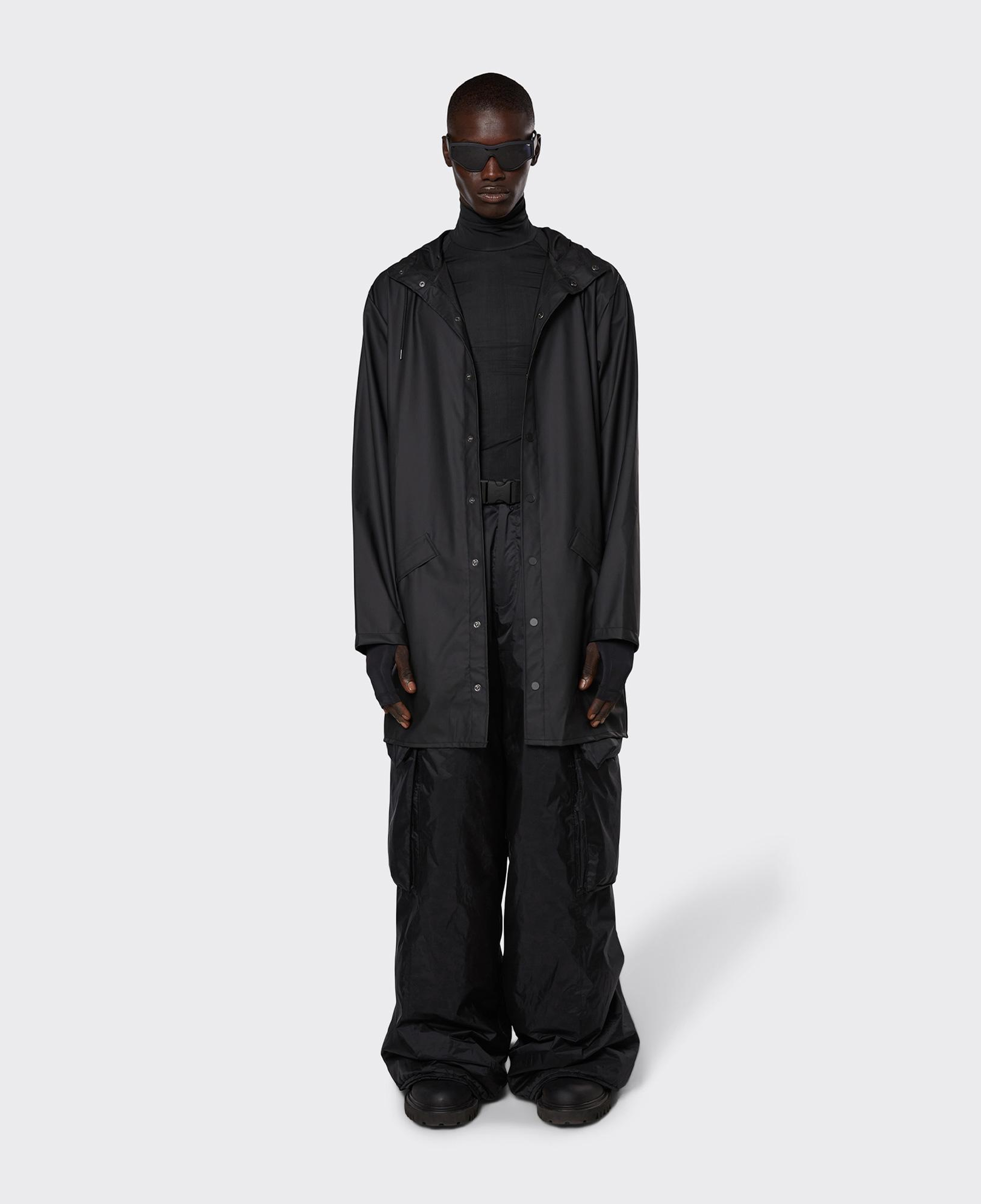 Rains Long Unisex Siyah Yağmurluk