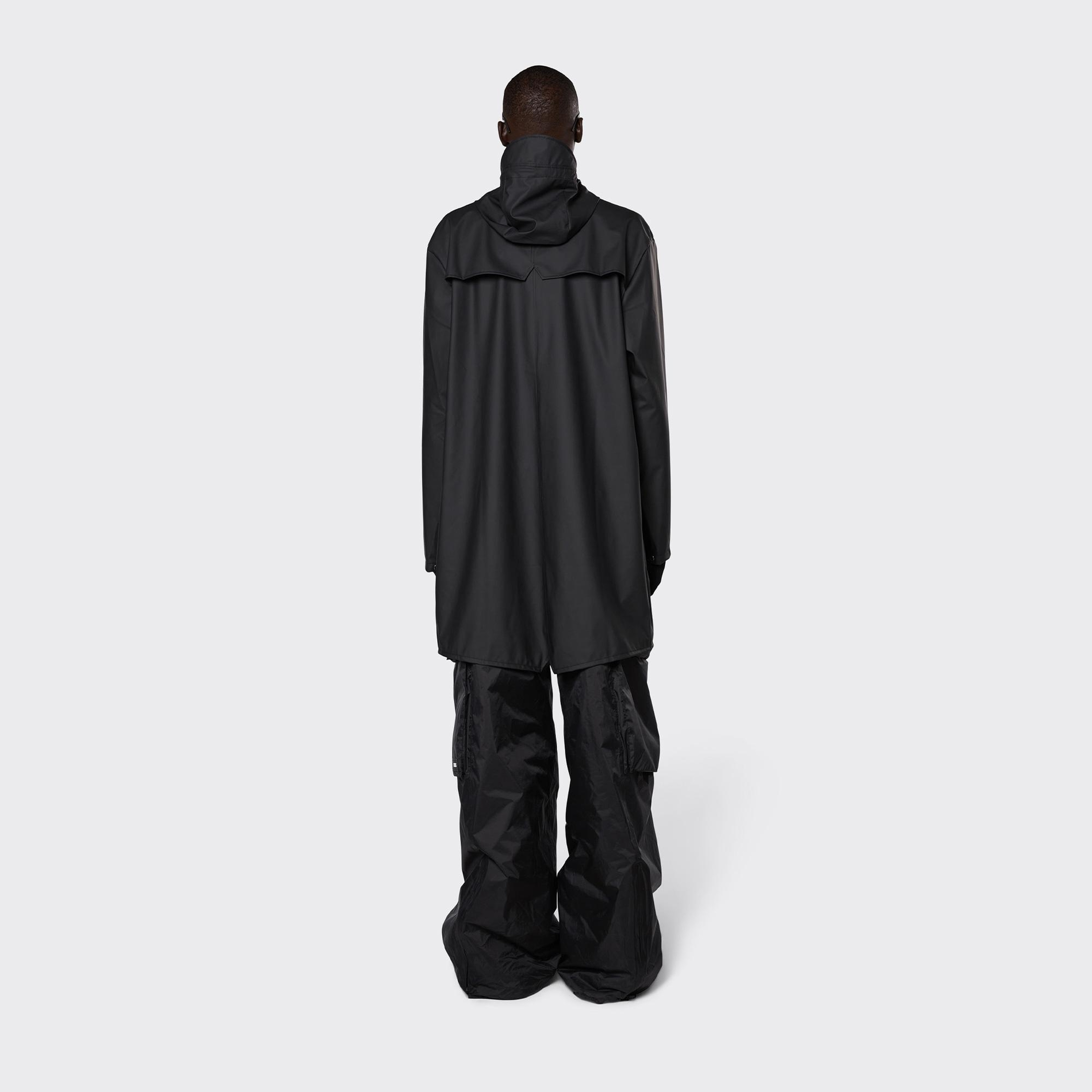 Rains Long Unisex Siyah Yağmurluk