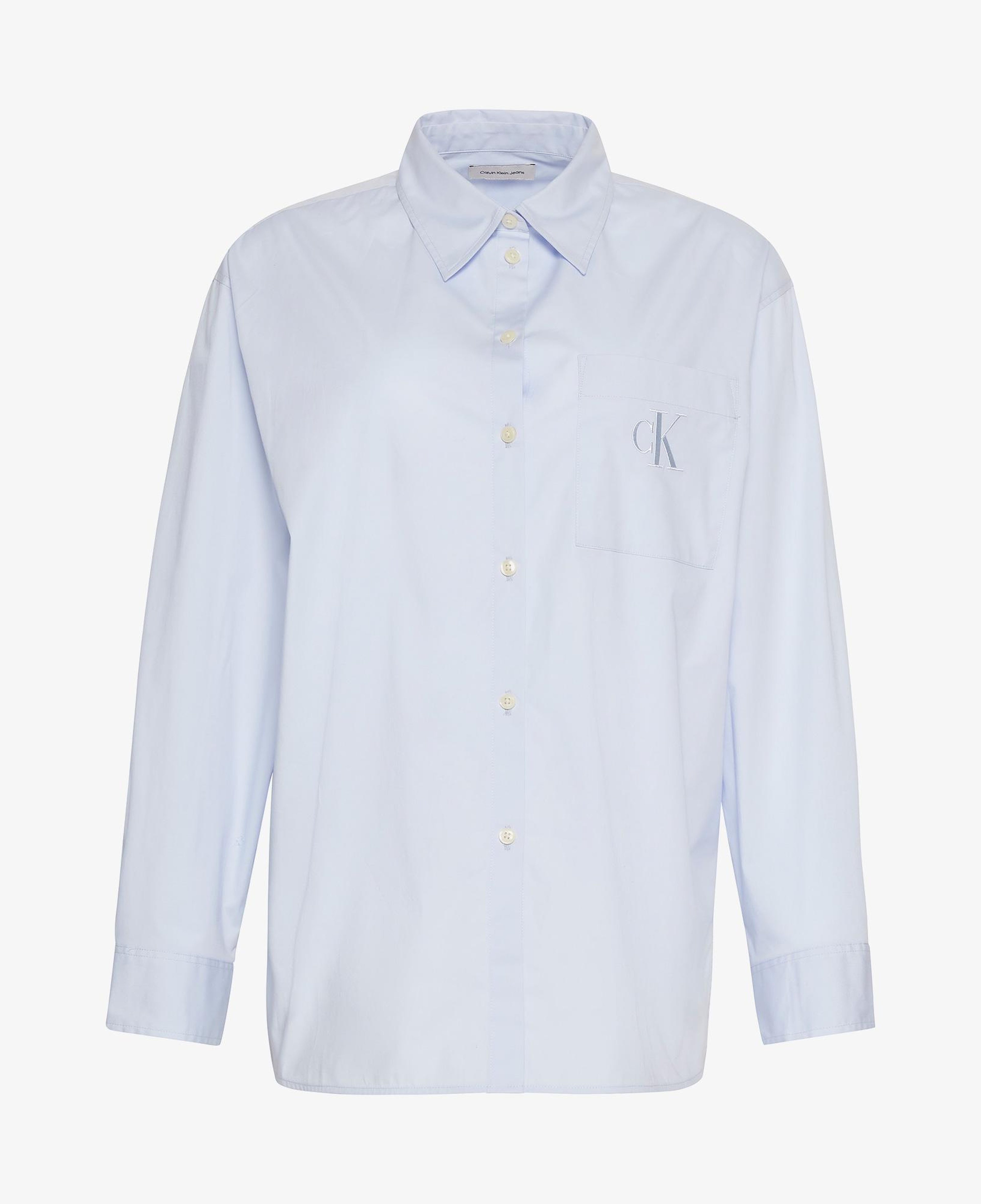 Calvin Klein Poplin Relaxed Kadın Mavi Gömlek