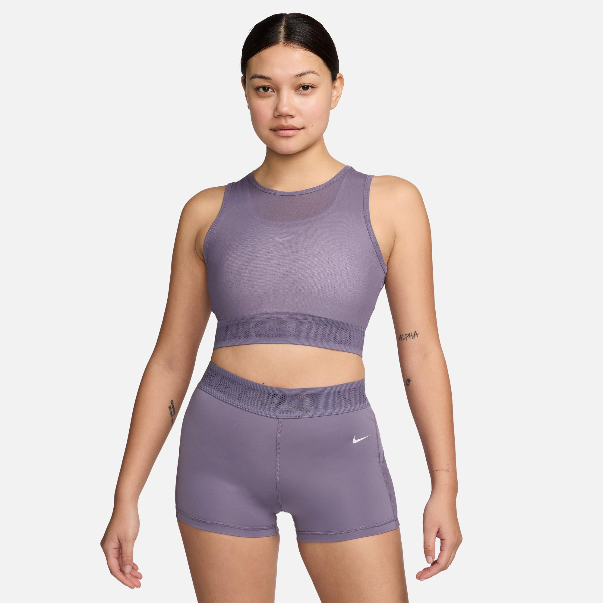 Nike Pro Kadın Mor Kolsuz T-Shirt