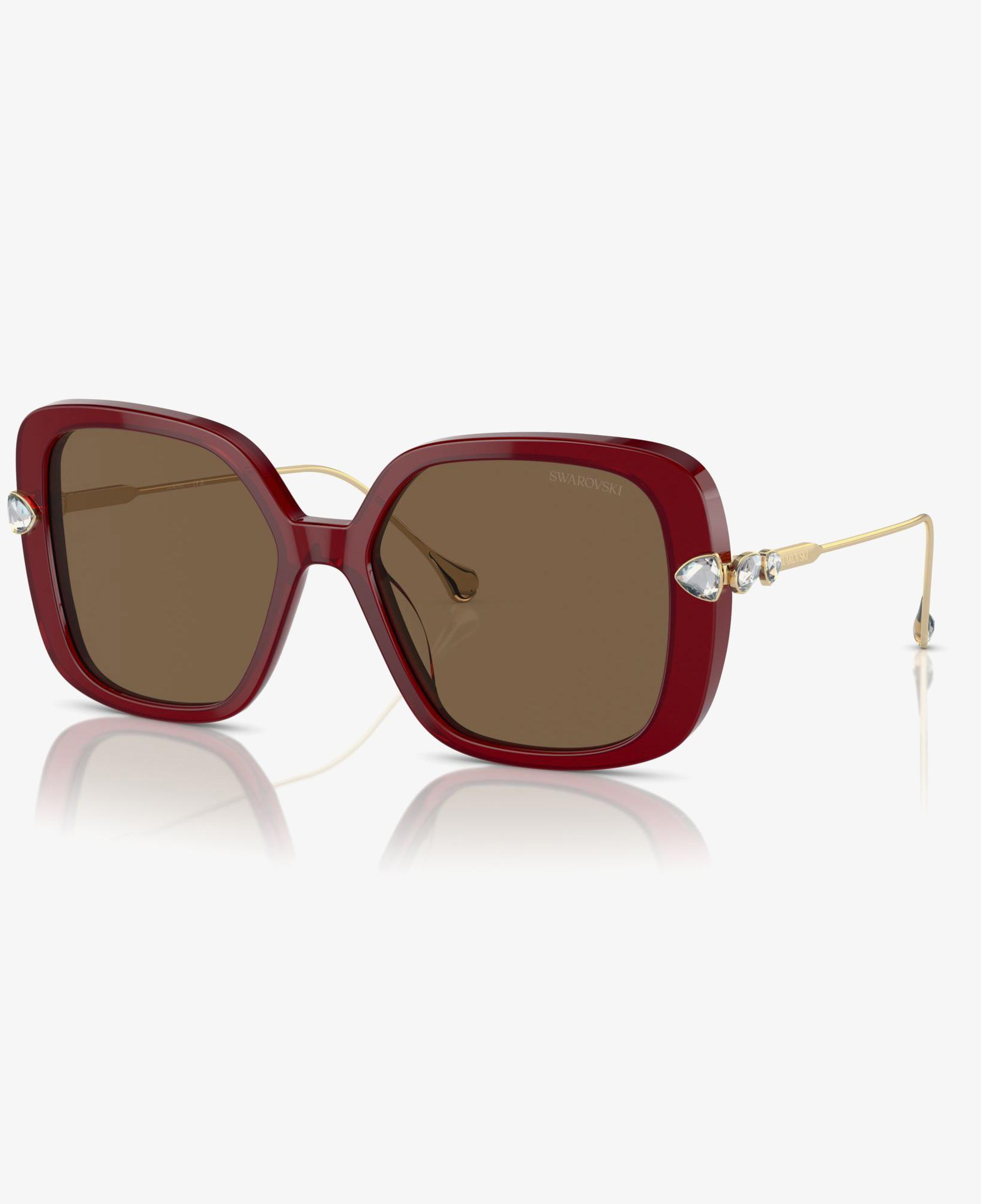 Swarovski Sk611 Kadın Bordo Güneş Gözlüğü