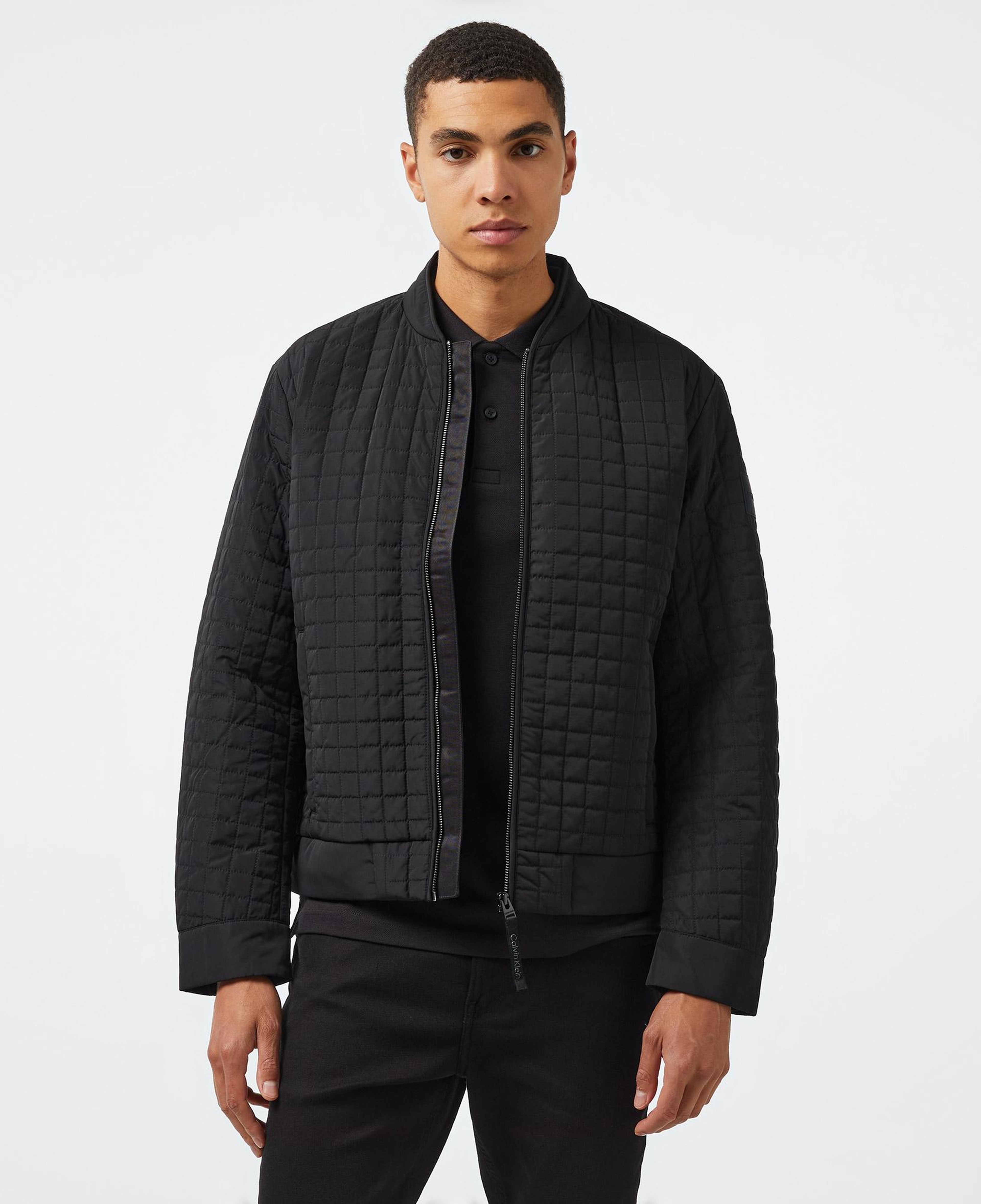 Calvin Klein Grıd Quilt Biker Slw Erkek Siyah Biker Ceket