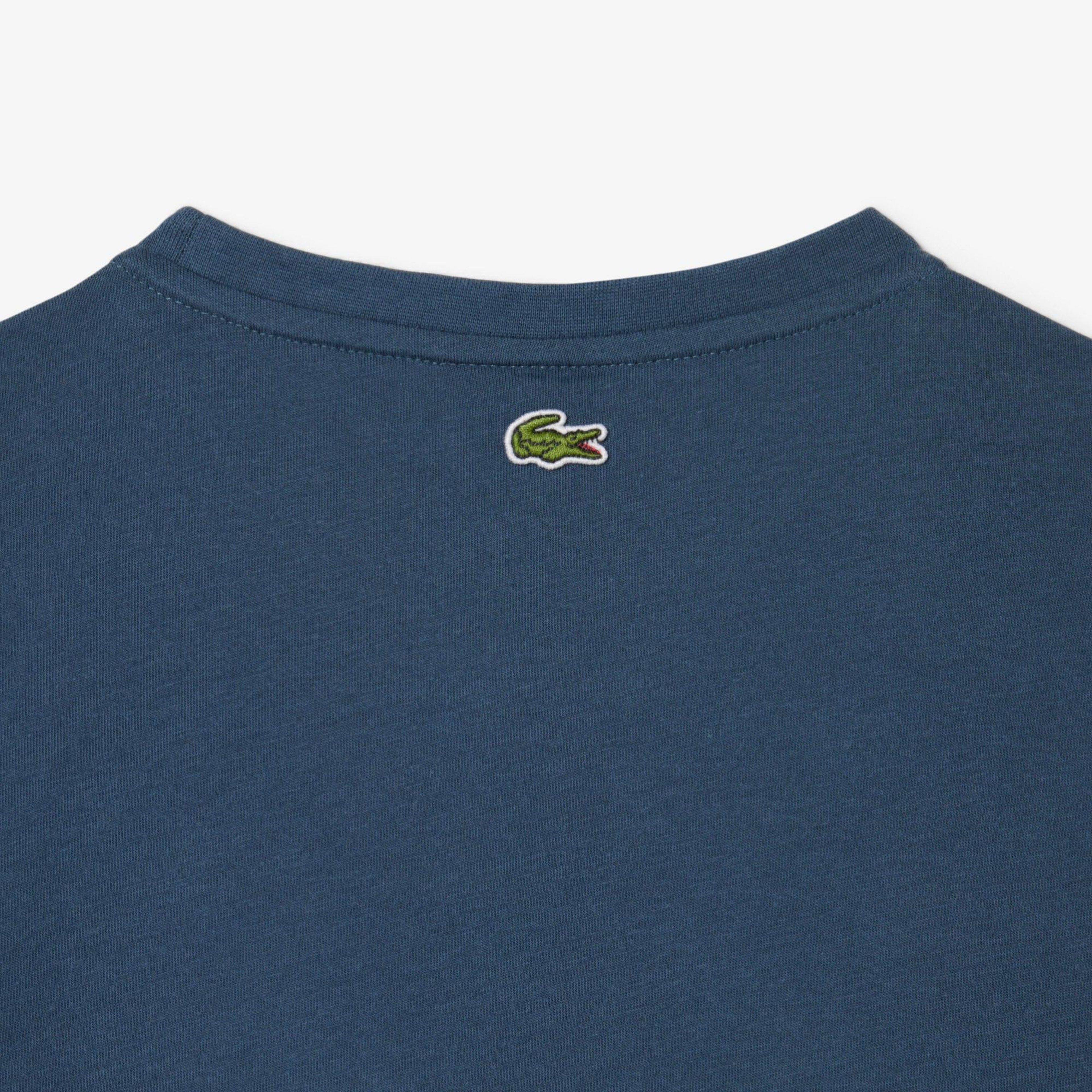 Lacoste Çocuk Bisiklet Yaka Baskılı Lacivert T-Shirt