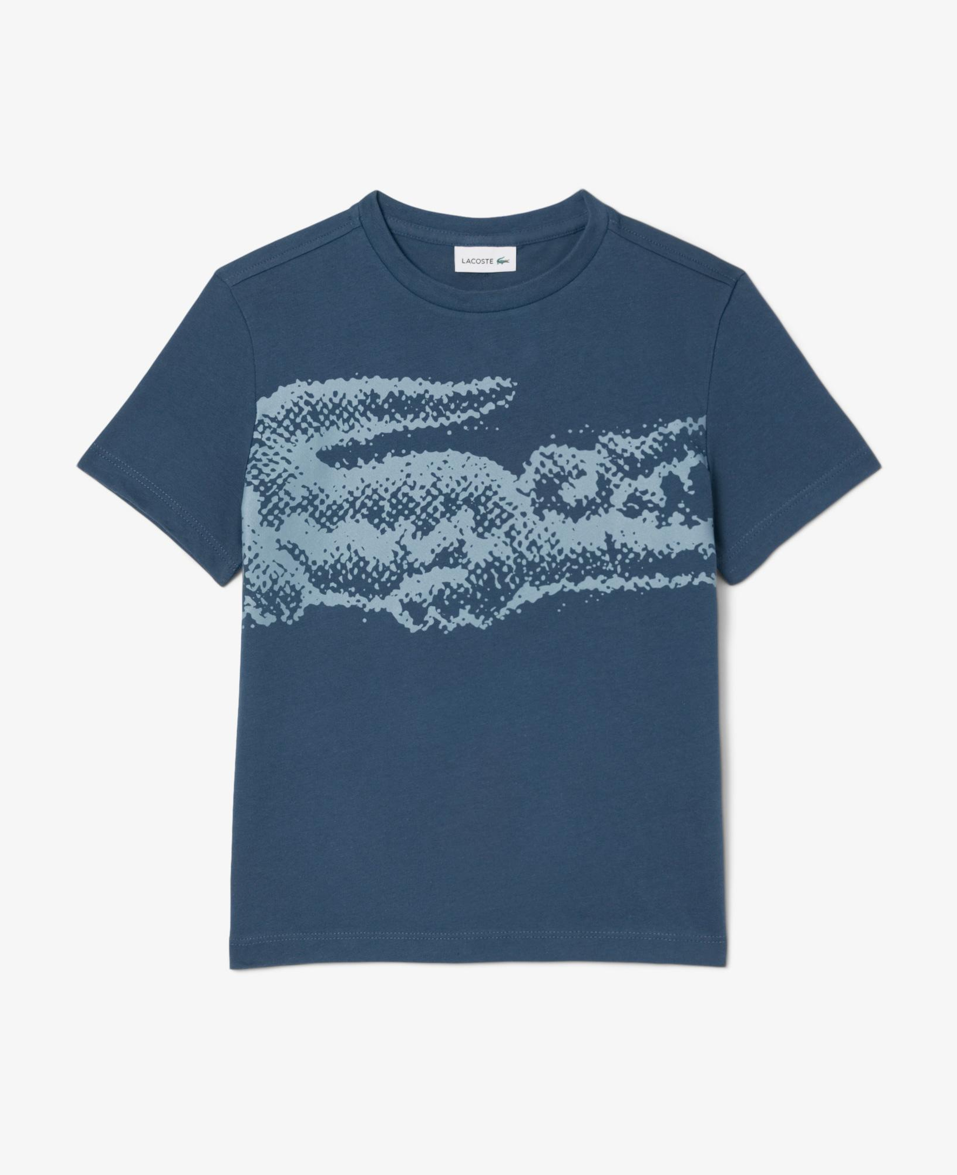 Lacoste Çocuk Bisiklet Yaka Baskılı Lacivert T-Shirt