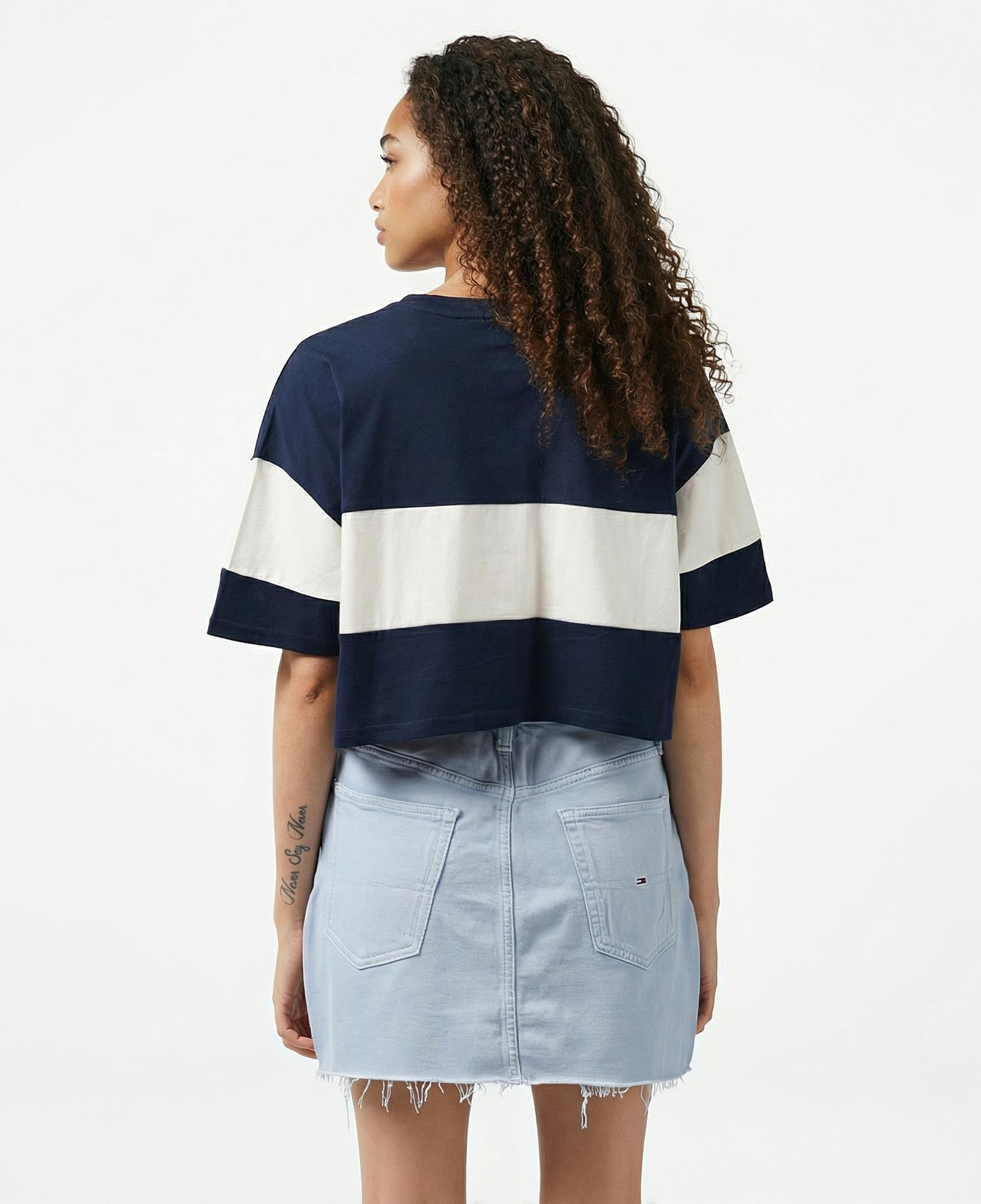 Tommy Hilfiger Badge Kadın Lacivert T-Shirt