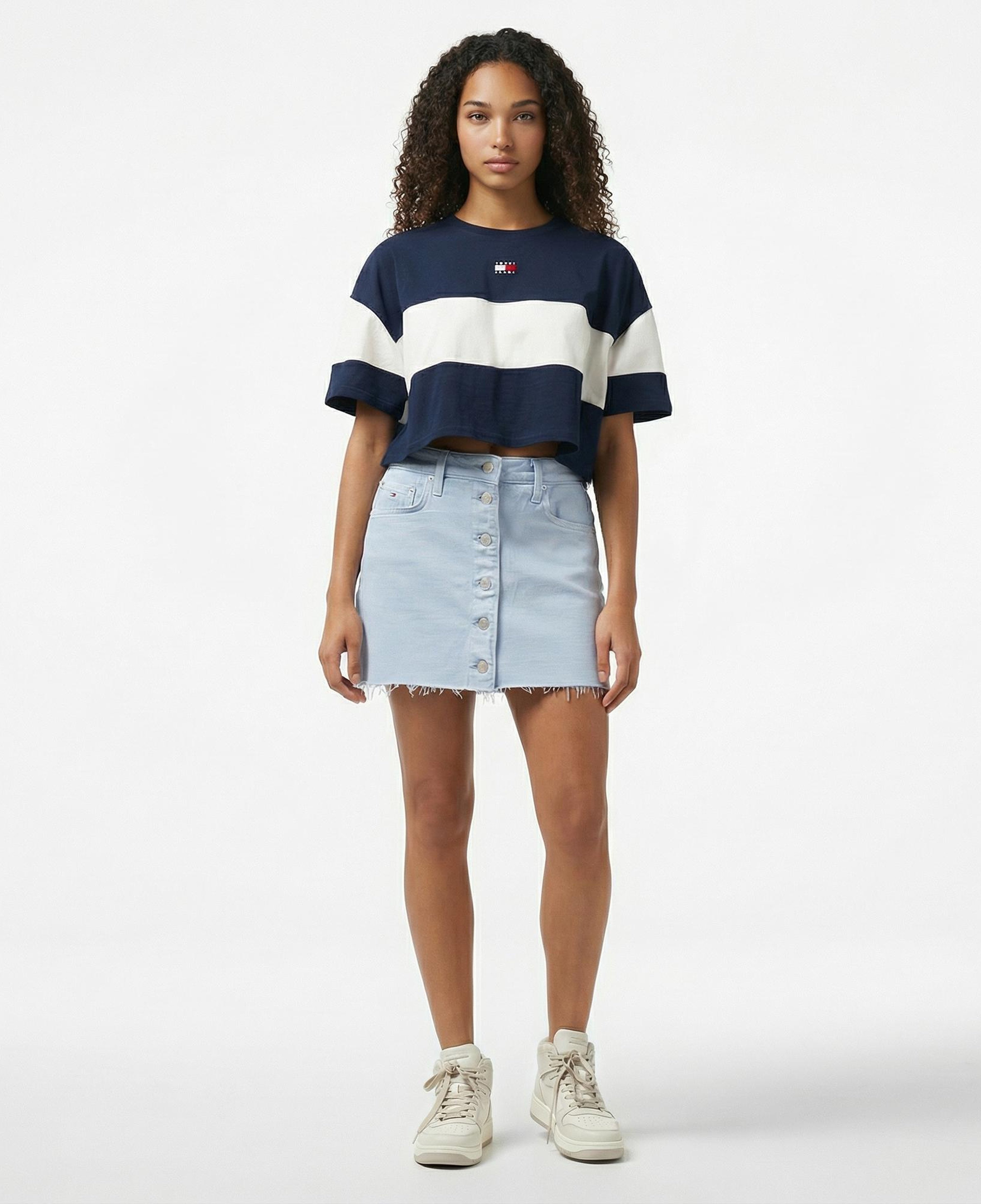 Tommy Hilfiger Badge Kadın Lacivert T-Shirt