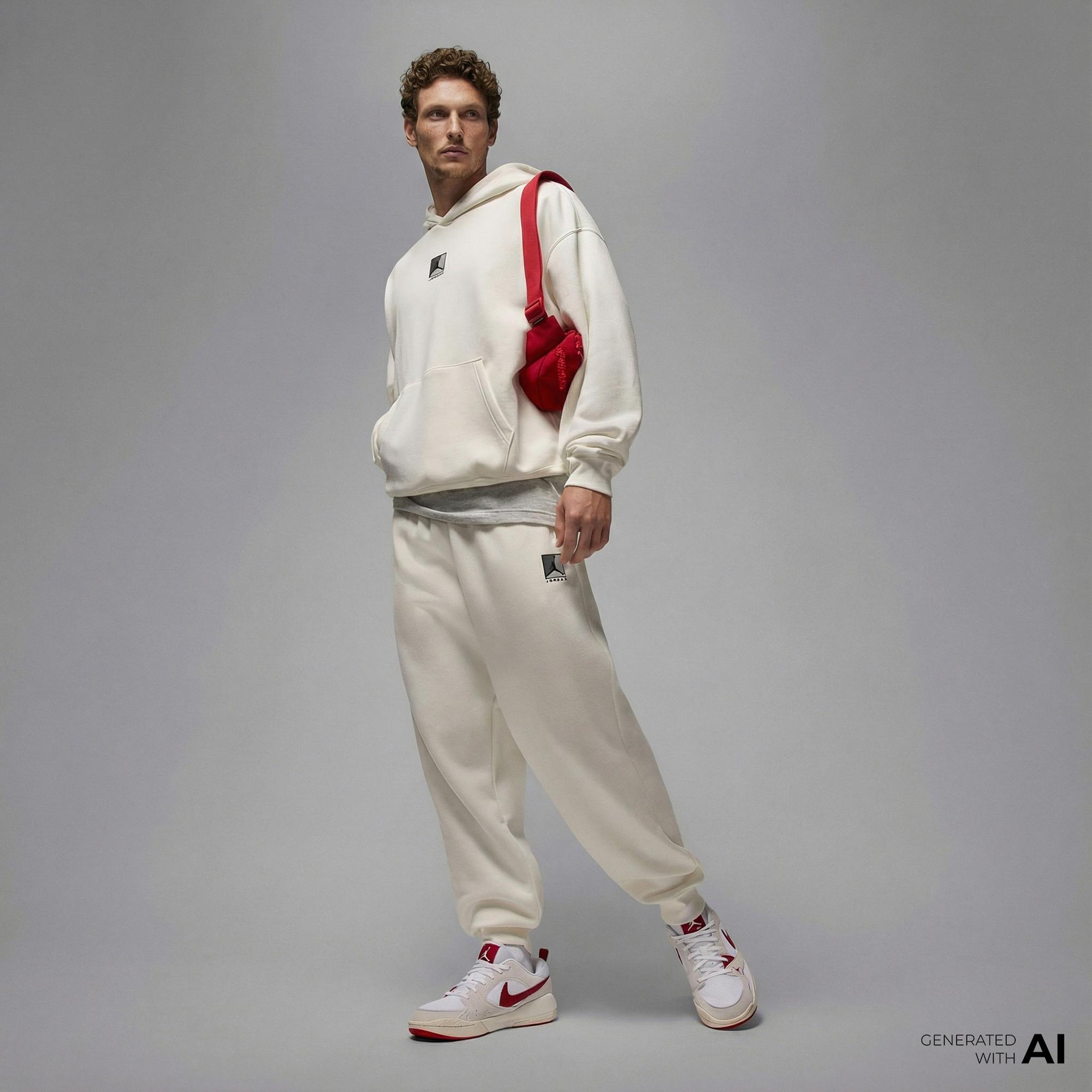 Jordan Brooklyn Fleece Erkek Krem Rengi Sweatshirt