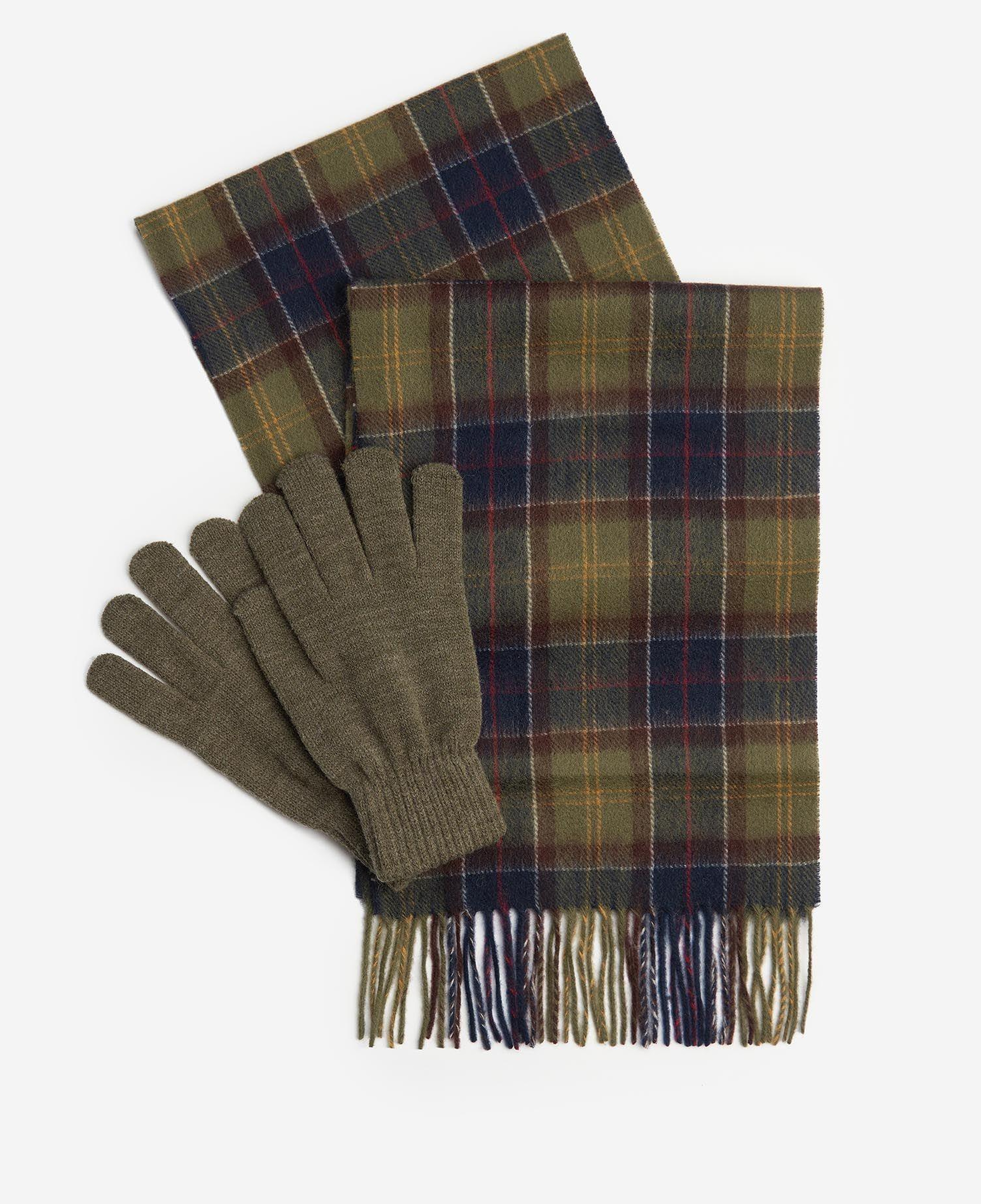 Barbour Tartan Atkı ve Eldiven Hediye Seti