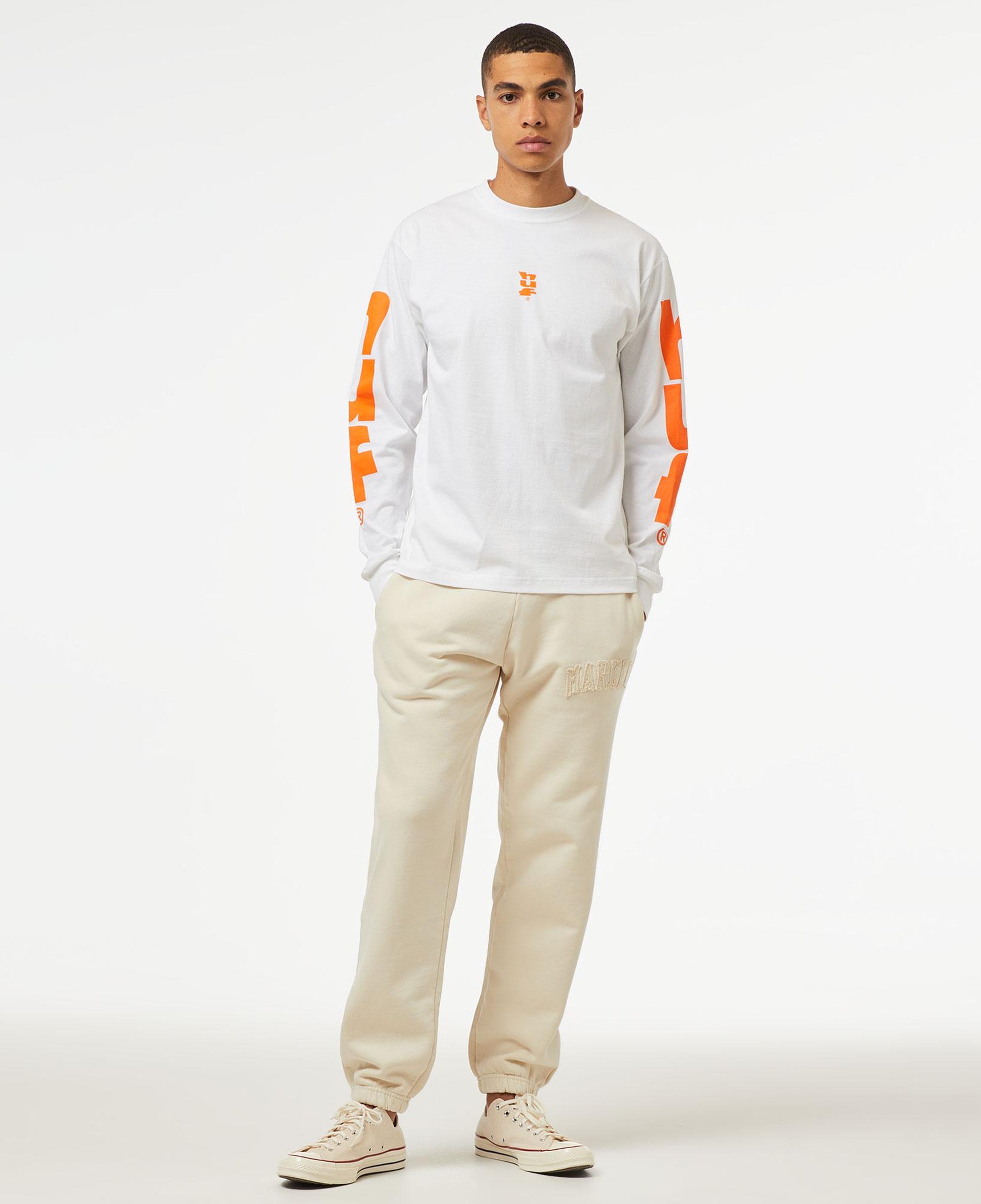 HUF Megablast Stretch L/S Erkek Beyaz Sweatshirt