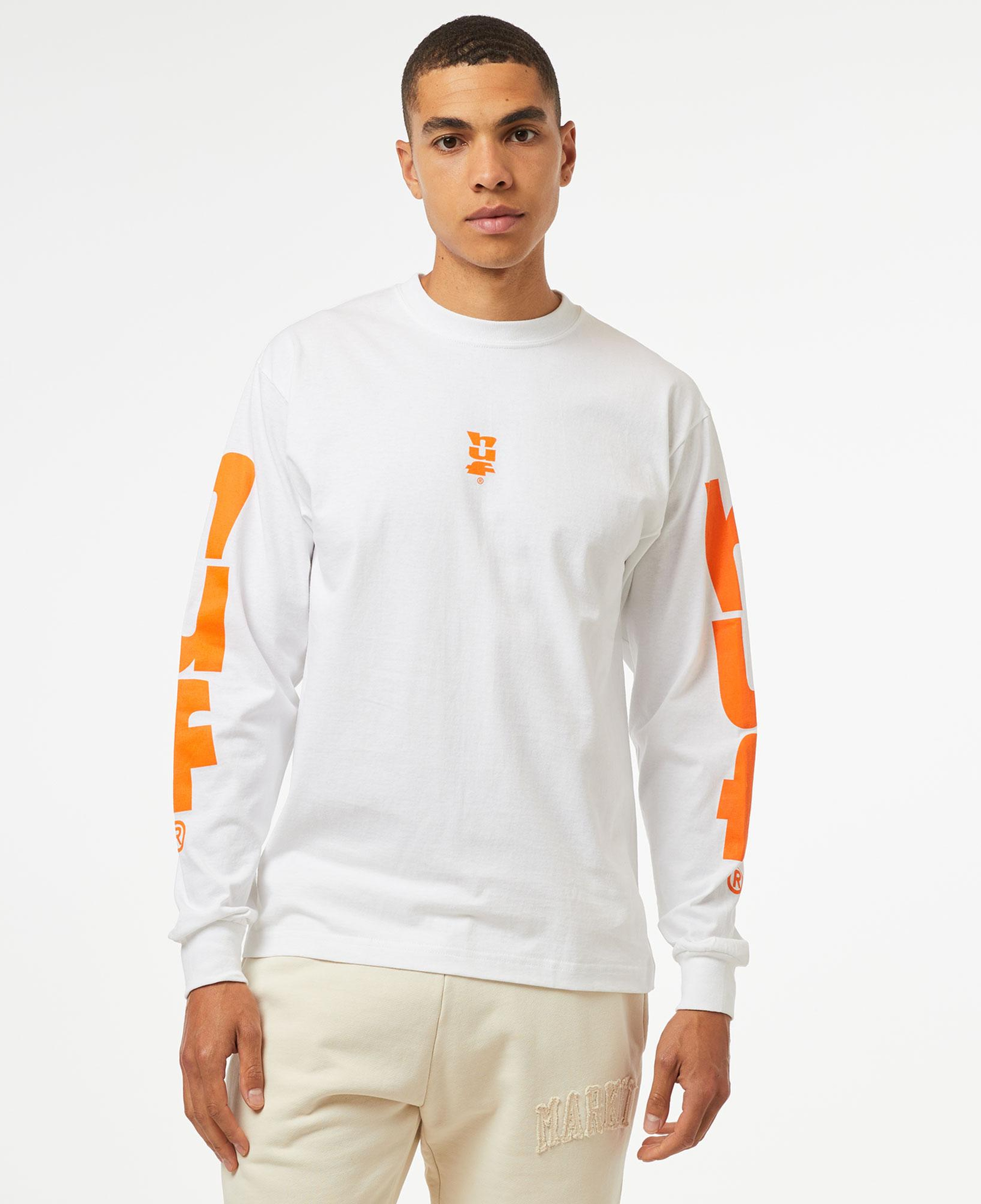 HUF Megablast Stretch L/S Erkek Beyaz Sweatshirt